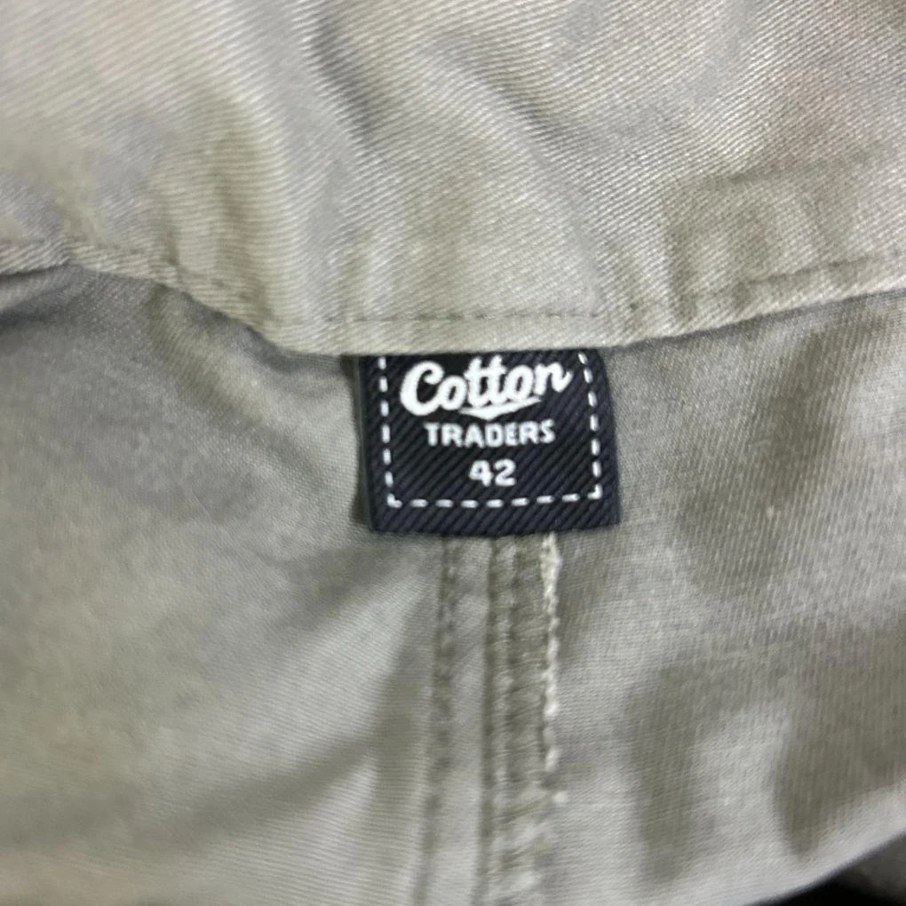 Cotton Traders Olive Cotton Chino Pants - Size 42 - Image 2