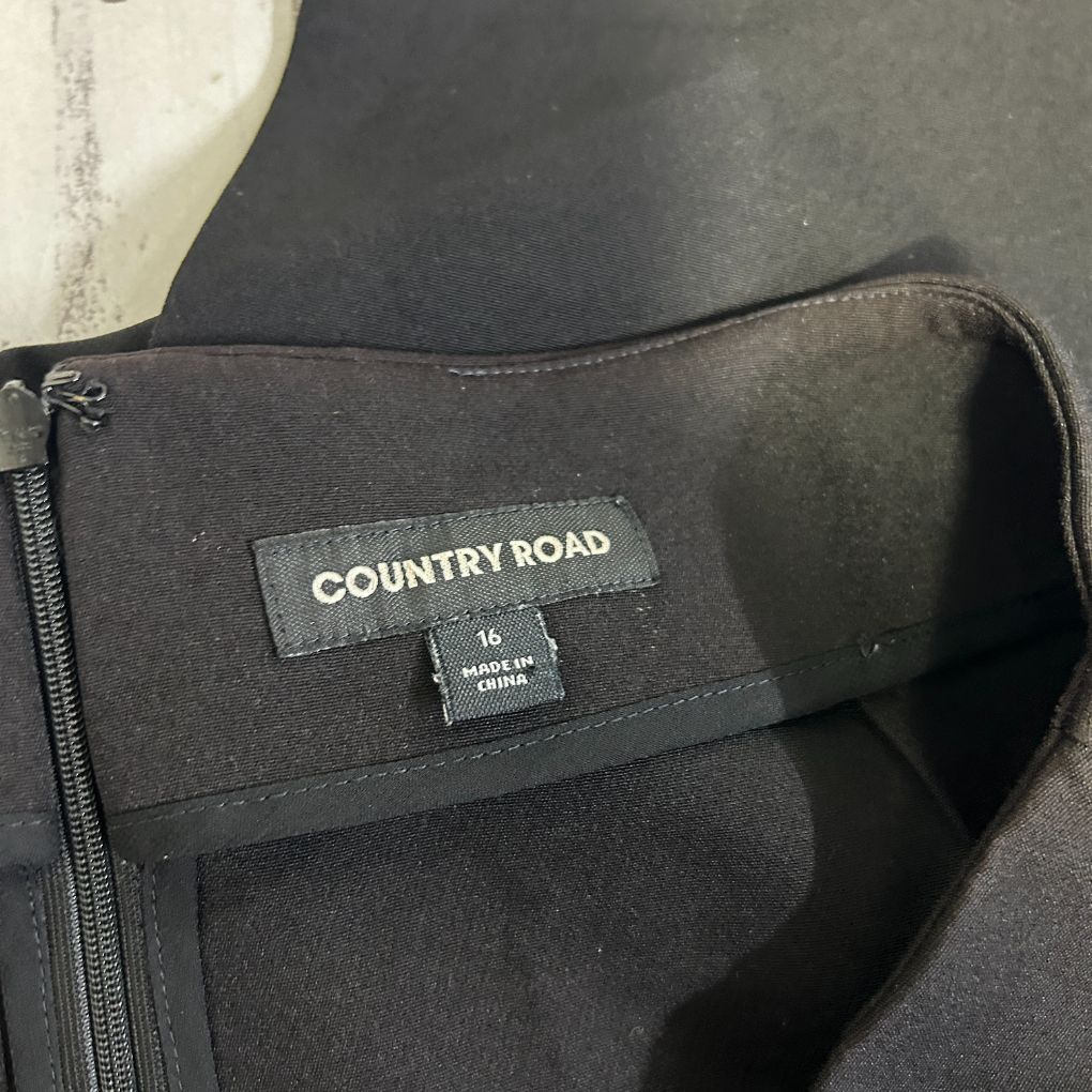 Country Road Black Pencil Skirt - Size 16 - Image 3