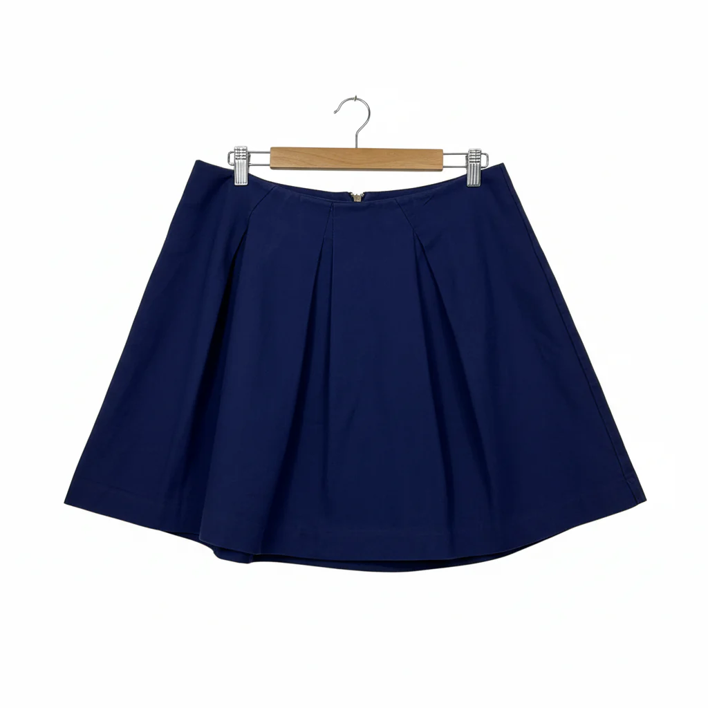 Cue Royal Blue Pleated Skirt - Size 14