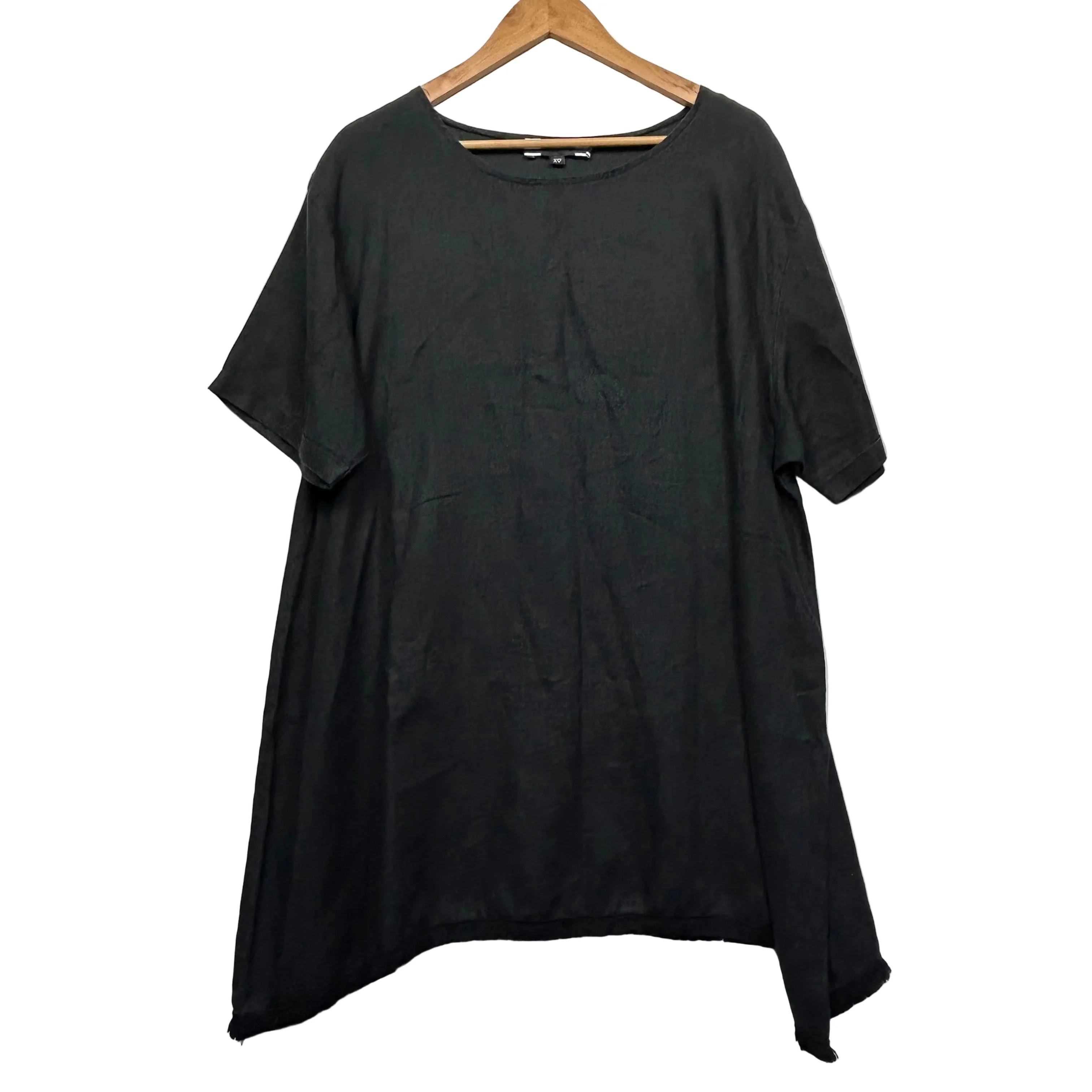 Curate by Trelise Cooper Black Linen Top - Size XL