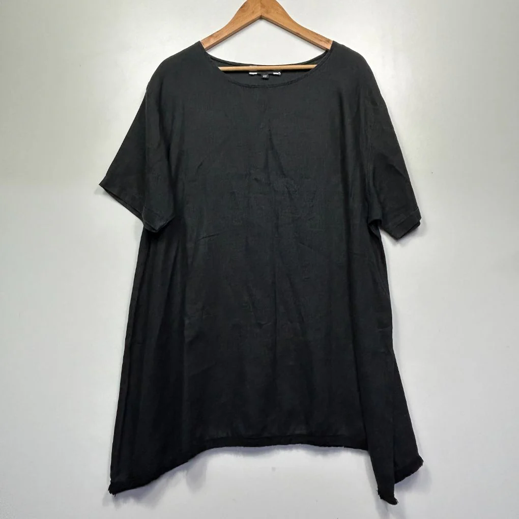 Curate by Trelise Cooper Black Linen Top - Size XL - Image 3