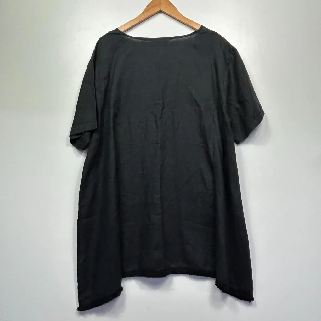 Curate by Trelise Cooper Black Linen Top - Size XL - Image 6