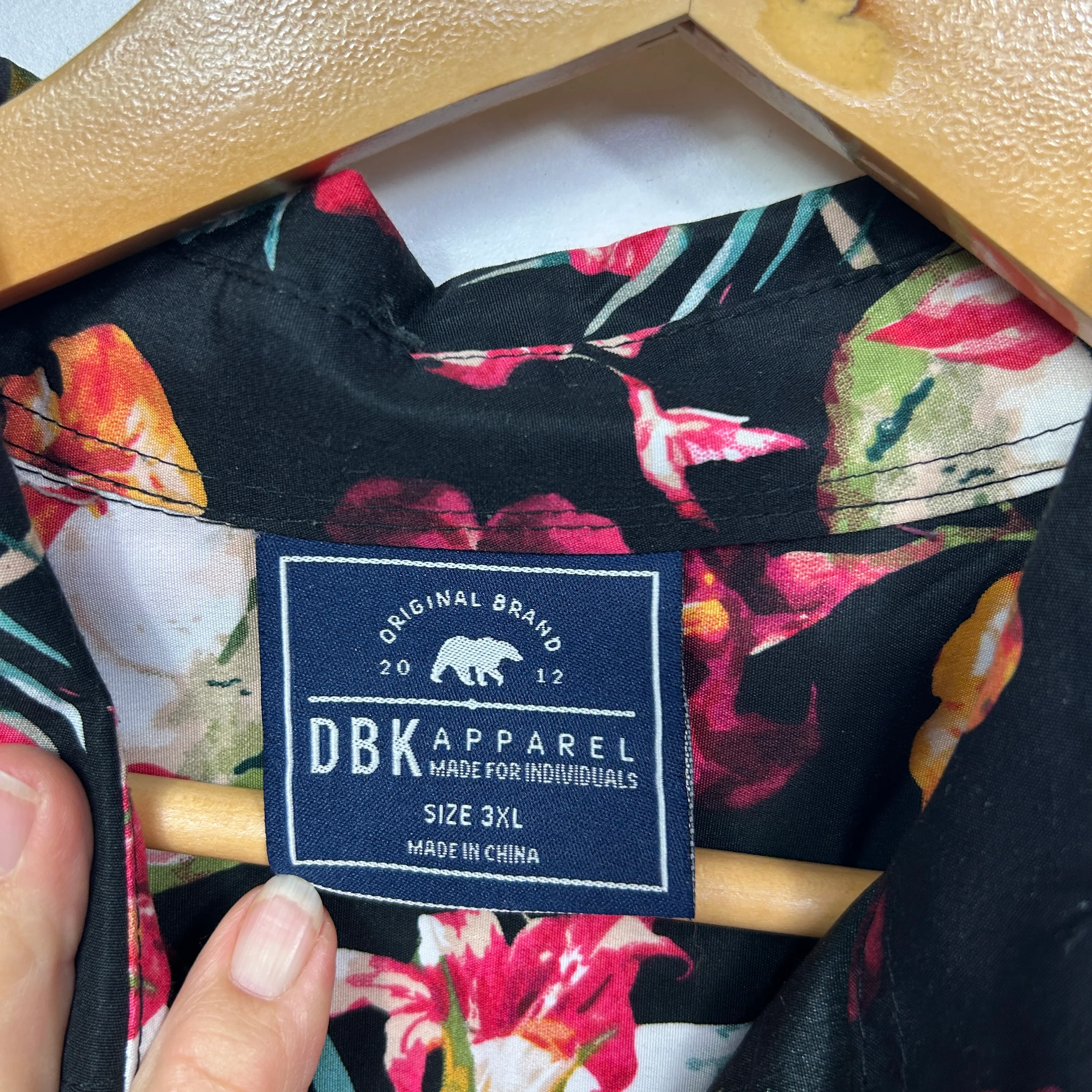 DBK Apparel Black Skull Floral Hawaiian Party Mens Shirt - 3XL - Image 3