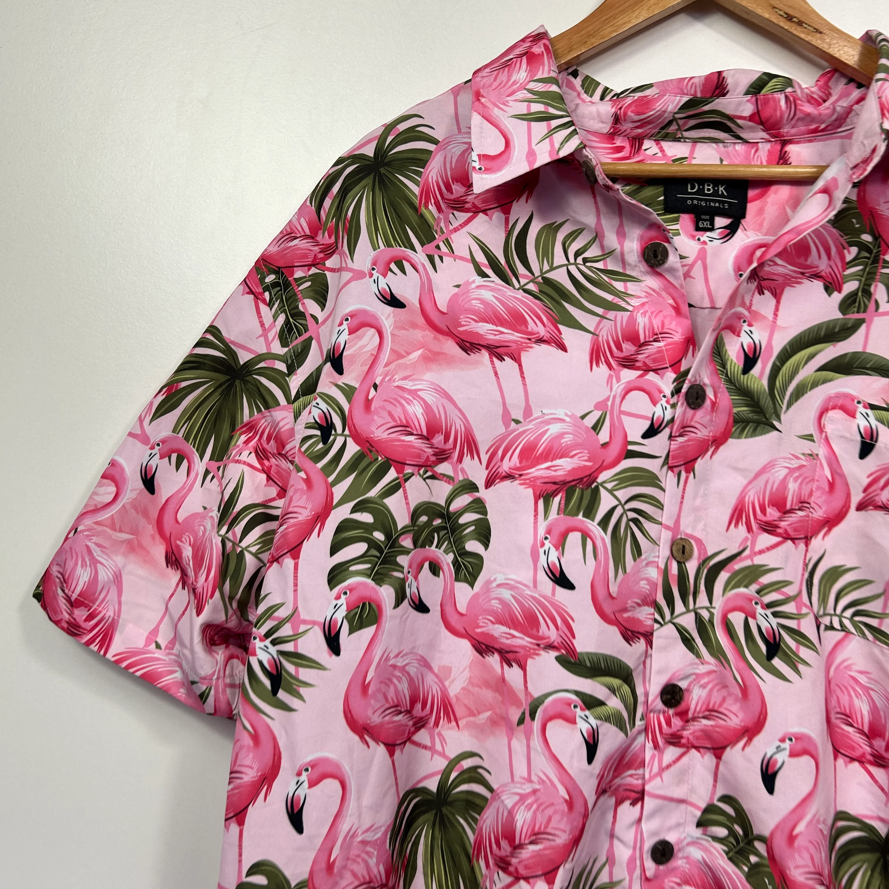 DBK Originals Pink Flamingo Hawaiian Tropical Shirt - Size 6XL - Image 3