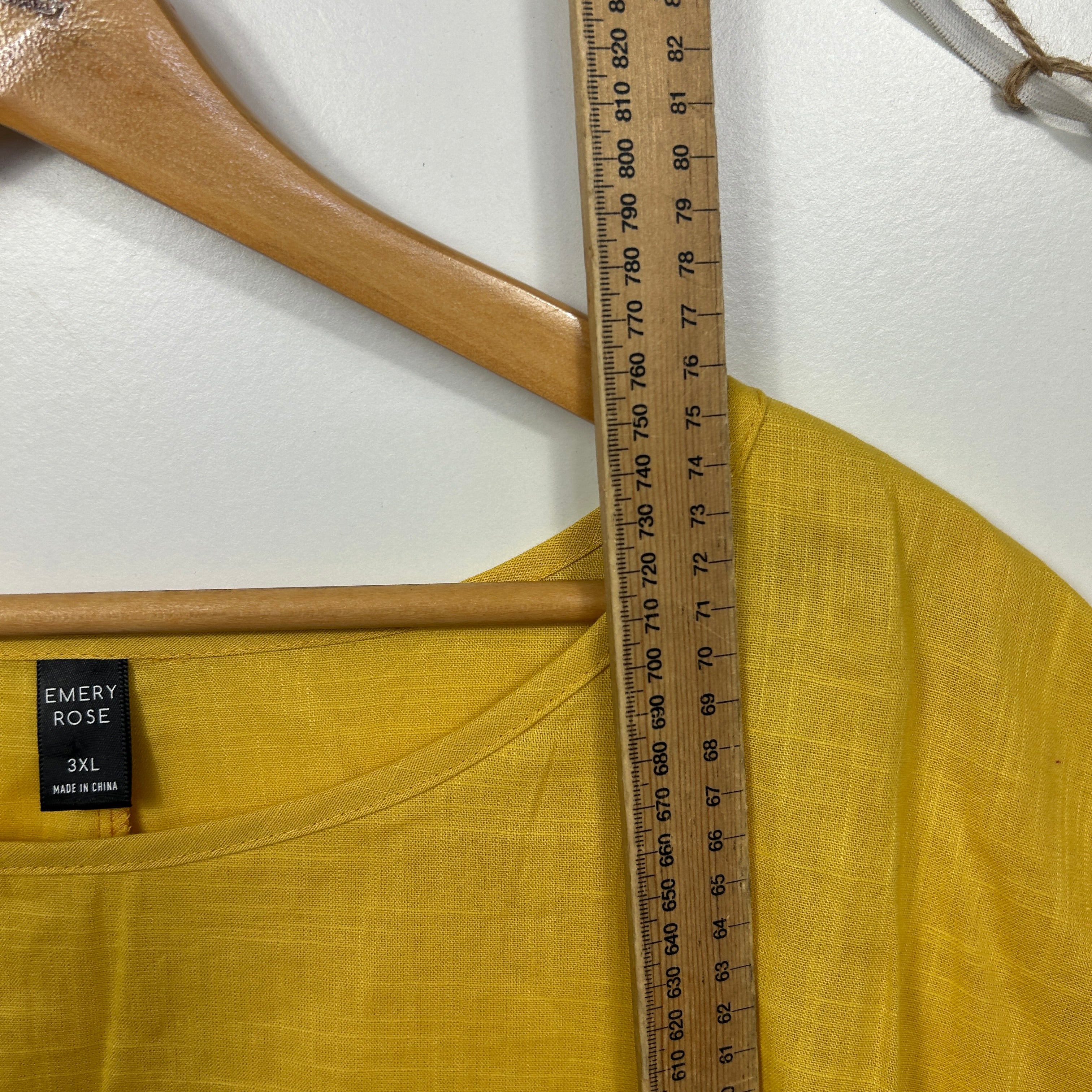 Emery Rose Yellow Cotton Top - Size 3XL - Image 6