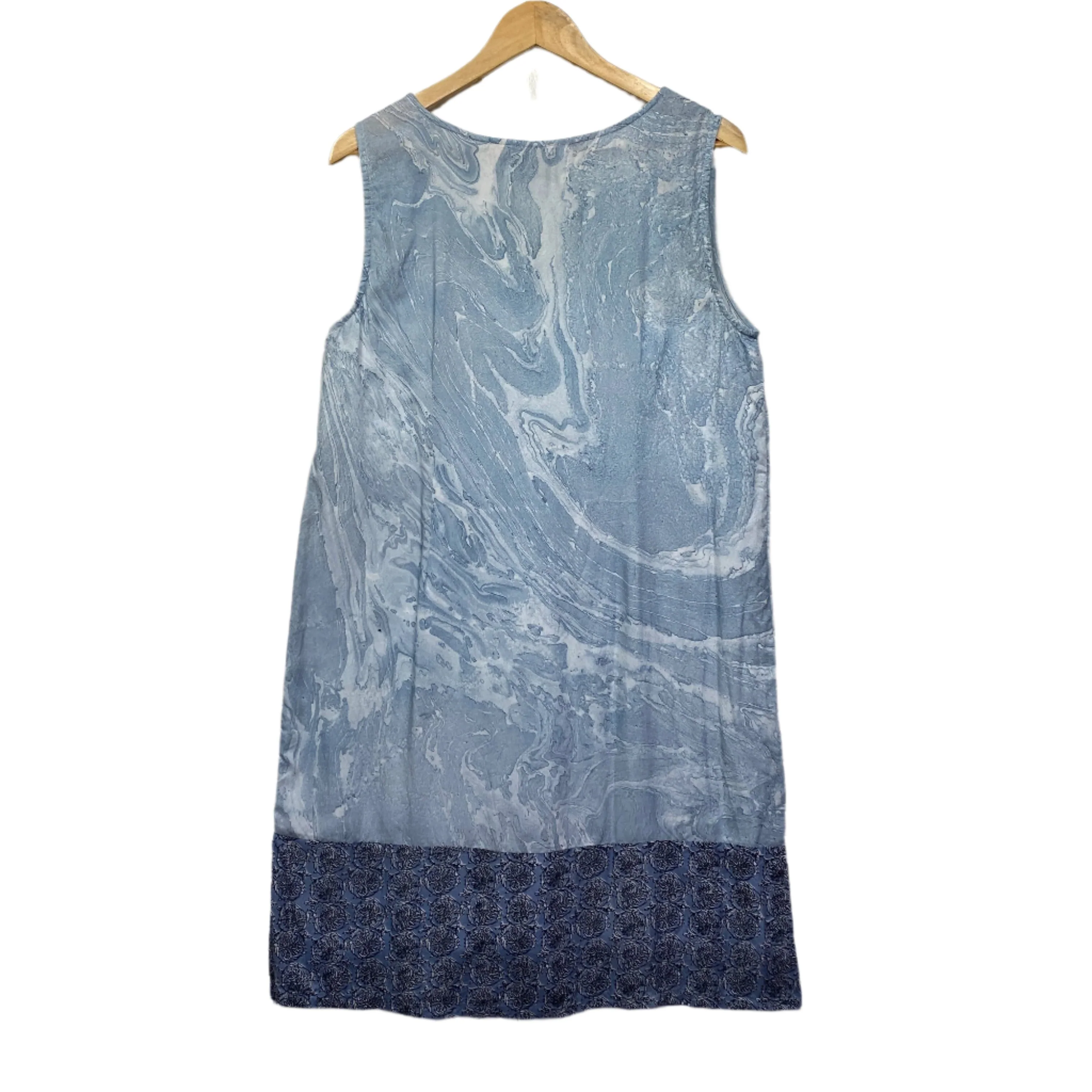 Escape by OQ Dress Size 14 Sleeveless Blue Rayon - Image 2