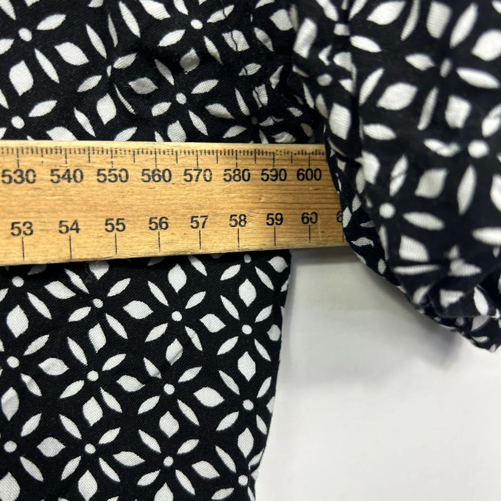 Serra Button Up Black White Top - Size 14 - Image 6