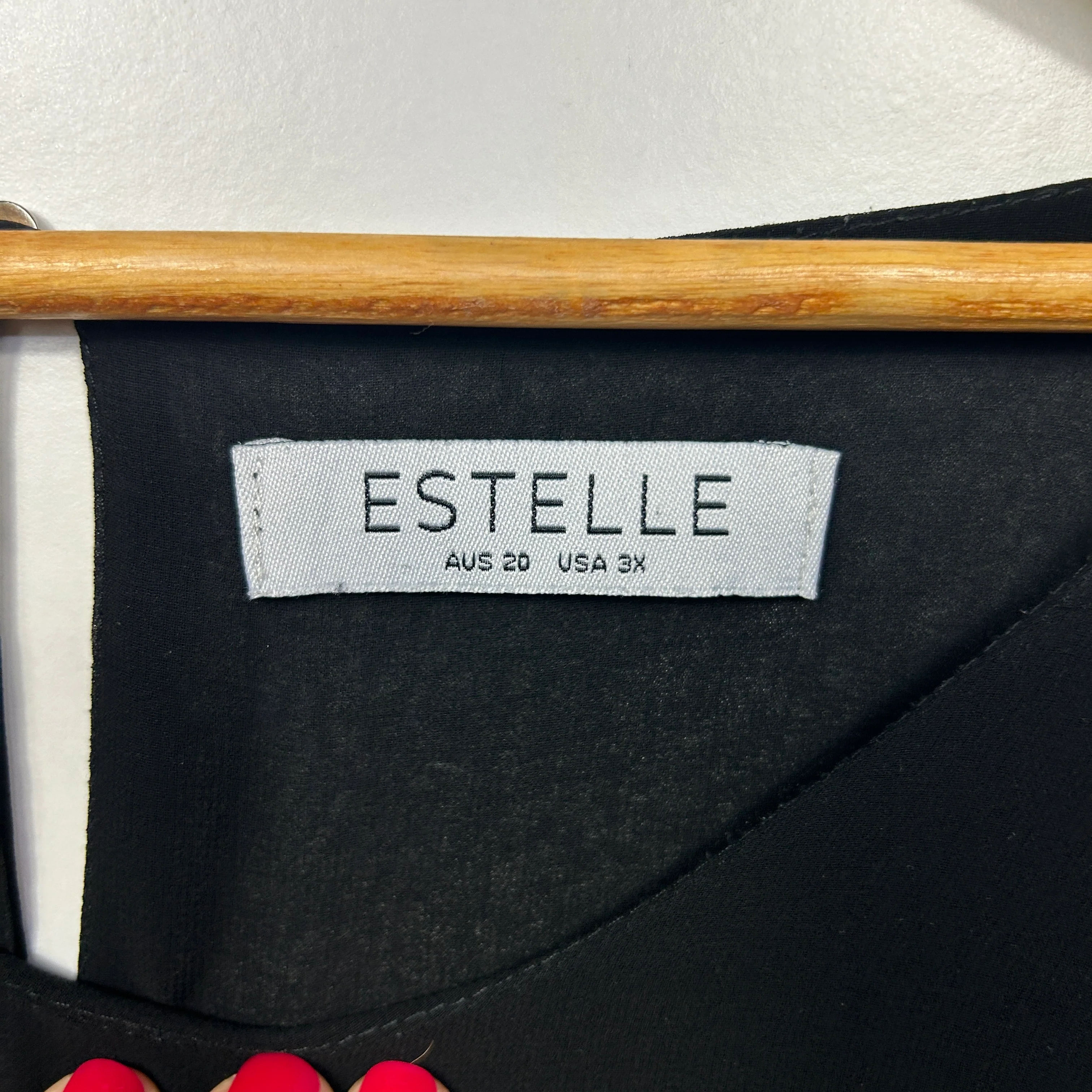 Estelle Black Sheer Overlay Top - Size 20 - Image 3
