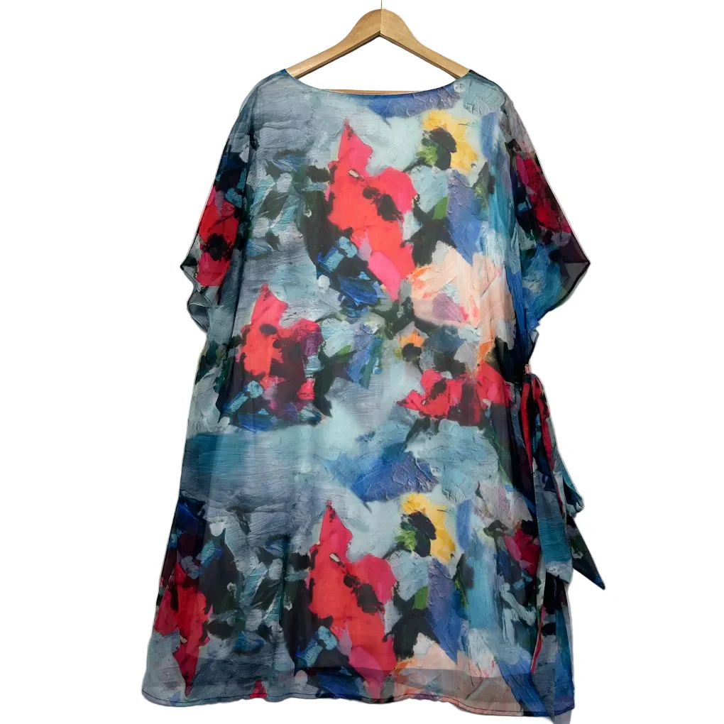 Estelle Multicoloured Abstract Print Midi Dress - Size 22 - Image 3