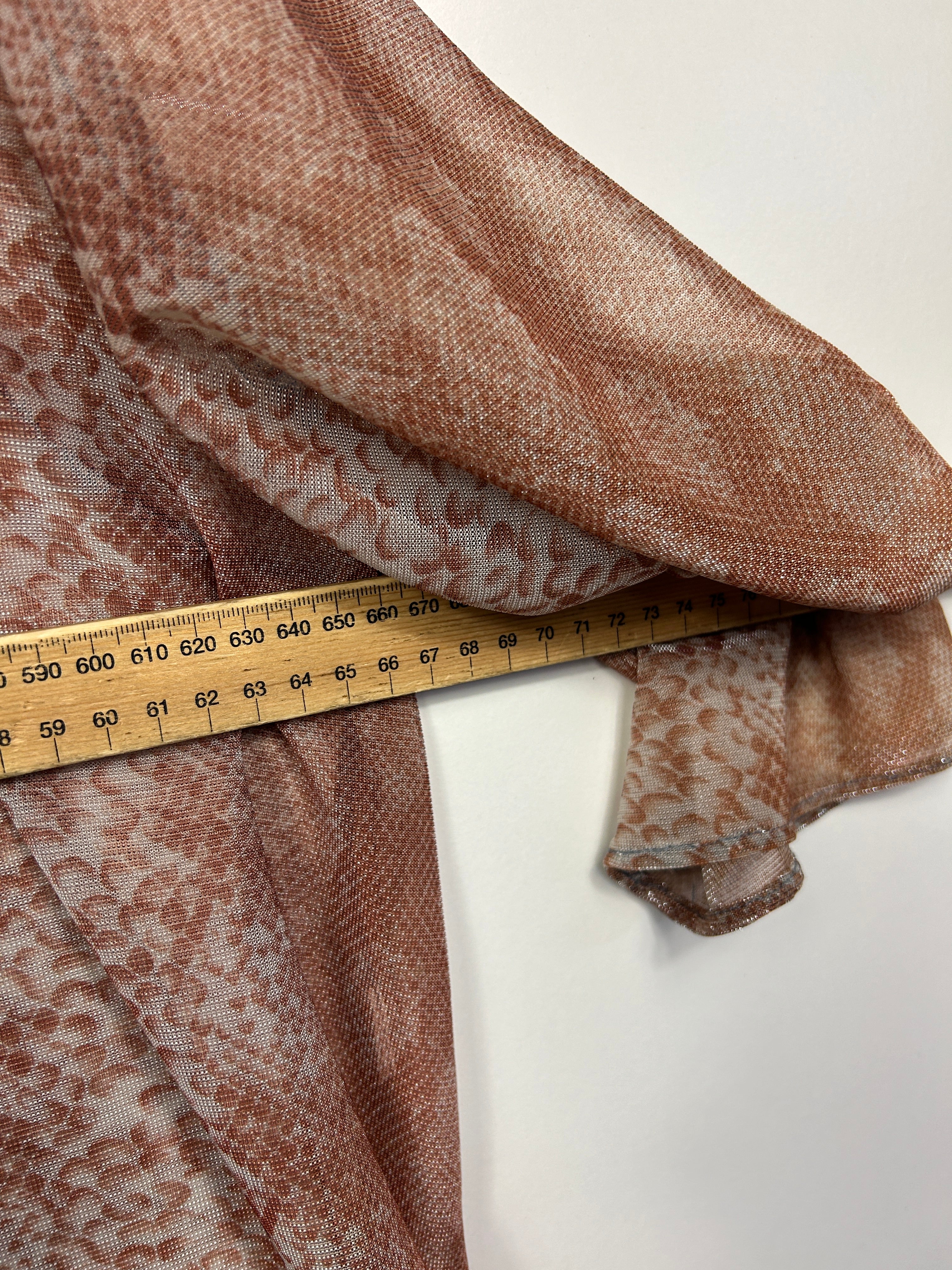 Vintage Eve Hunter Brown Sheer Kimono - Size 20 - Image 4