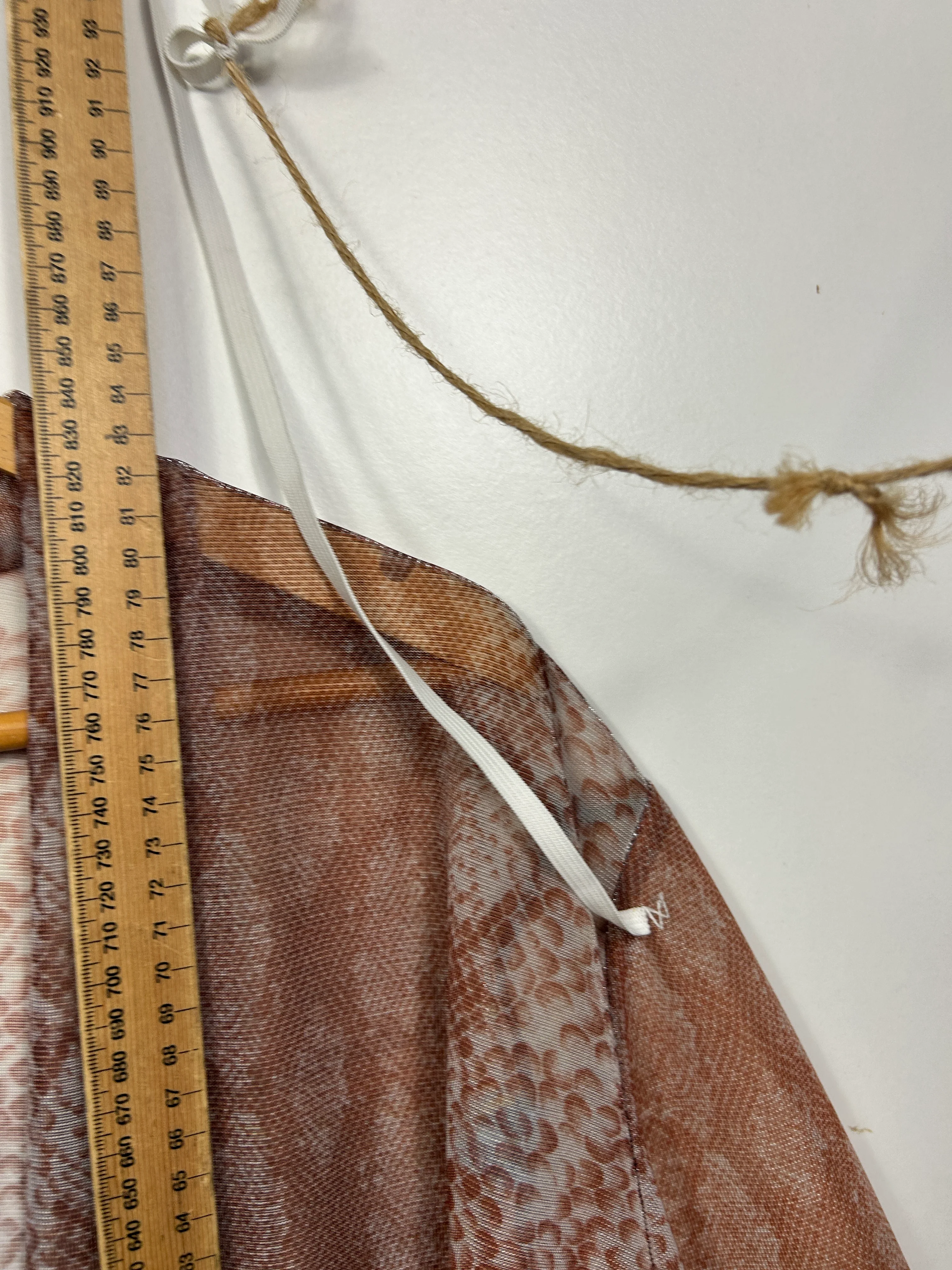 Vintage Eve Hunter Brown Sheer Kimono - Size 20 - Image 5