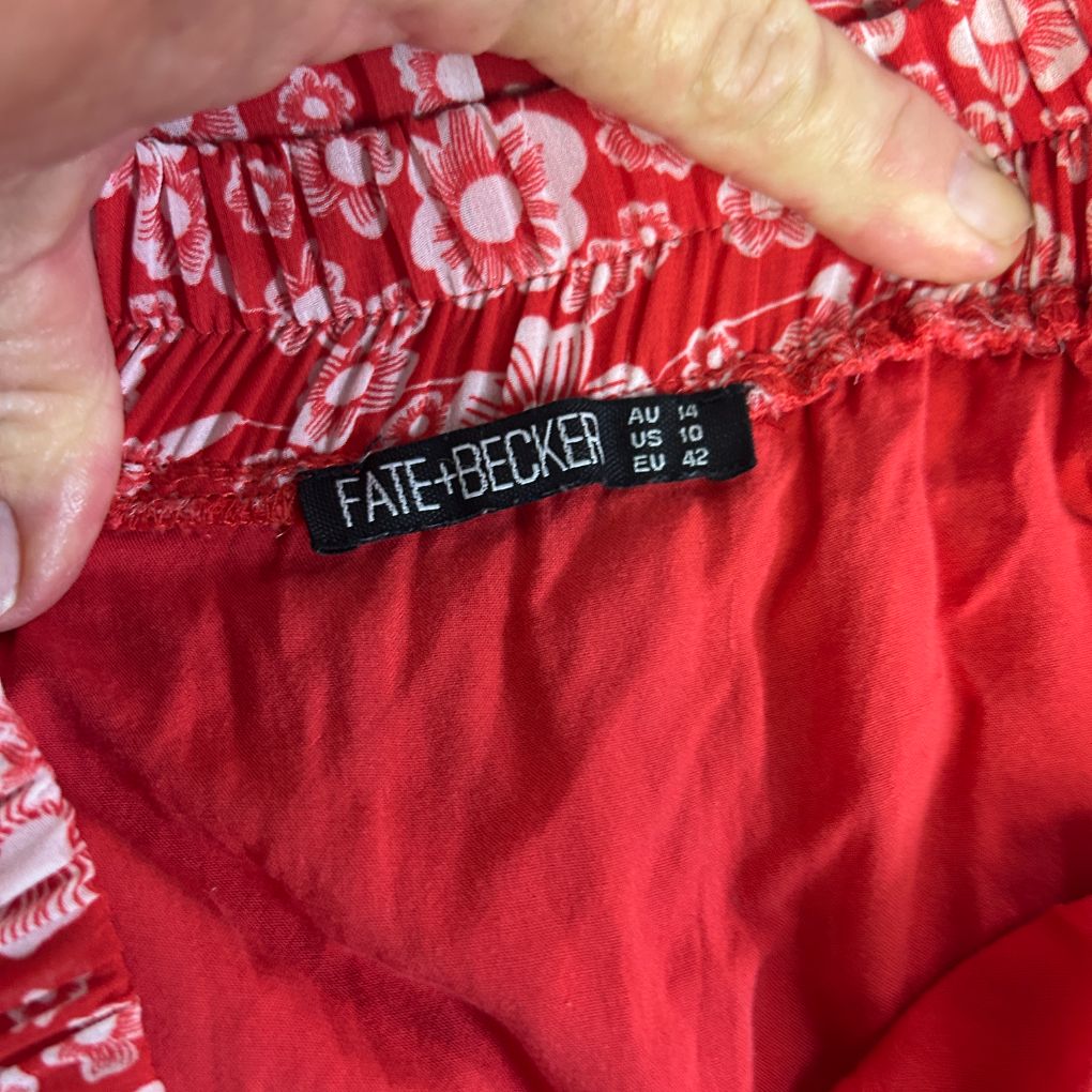 Fate + Becker Red Maxi Skirt - Size 14 - Image 4