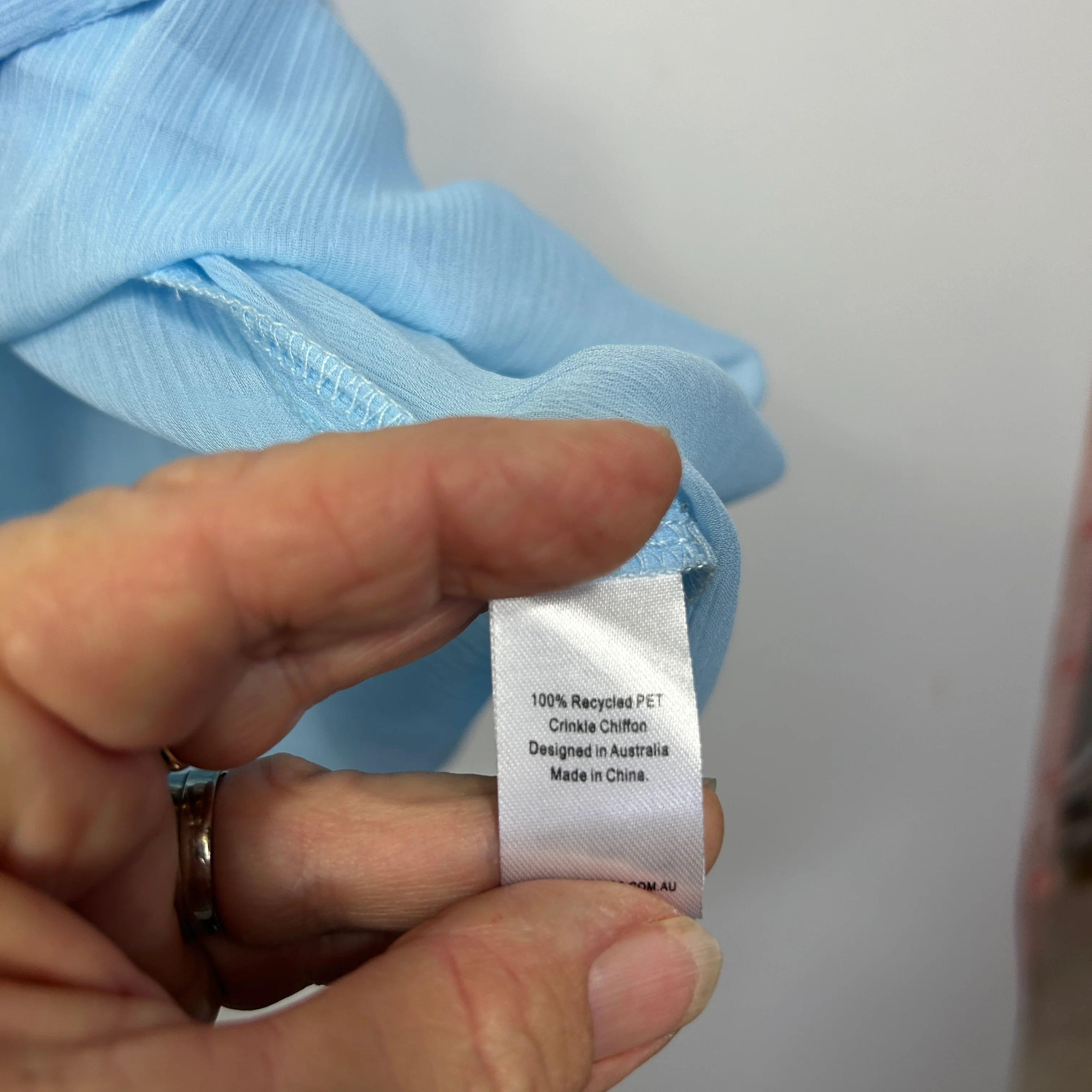 First Colours Light Blue Sheer Shirt - Size 16 - Image 4
