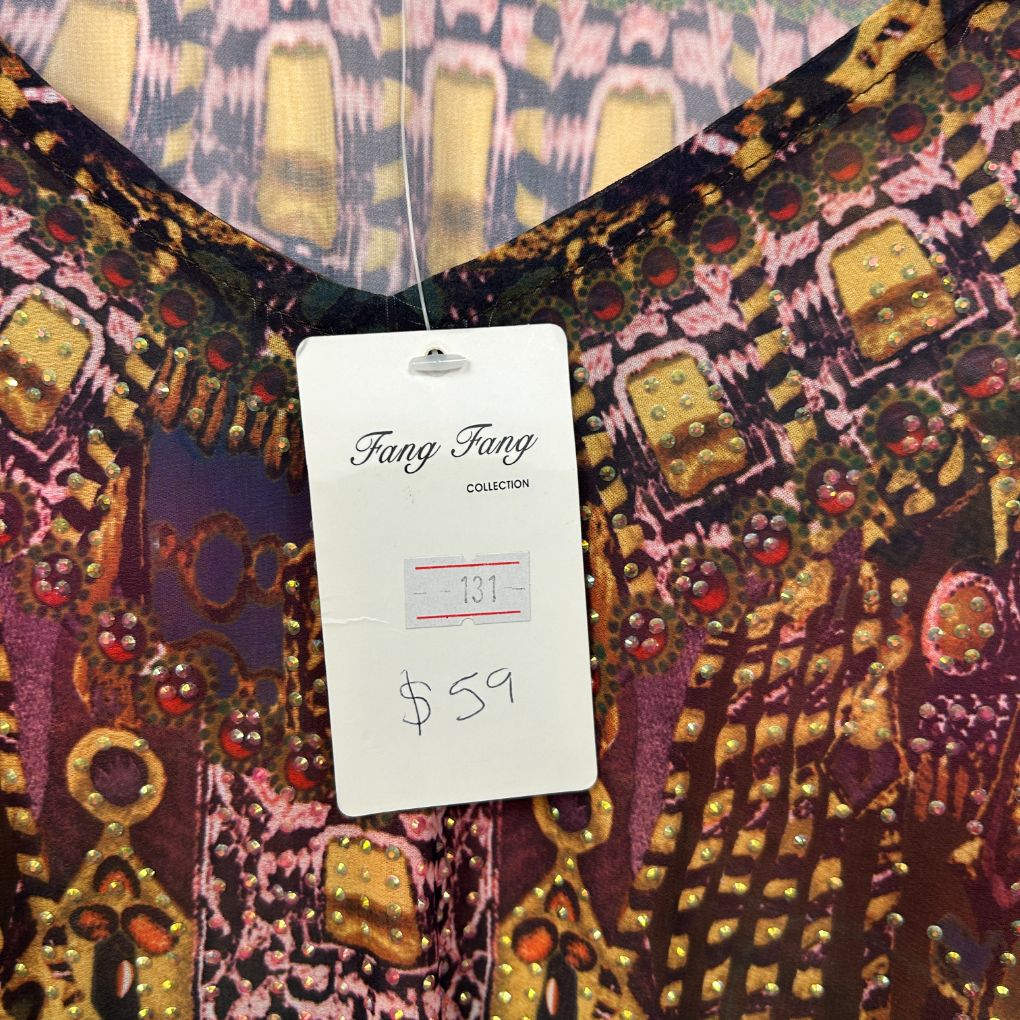 Fong Fong London Multicoloured Print Kaftan - One Size - Image 3