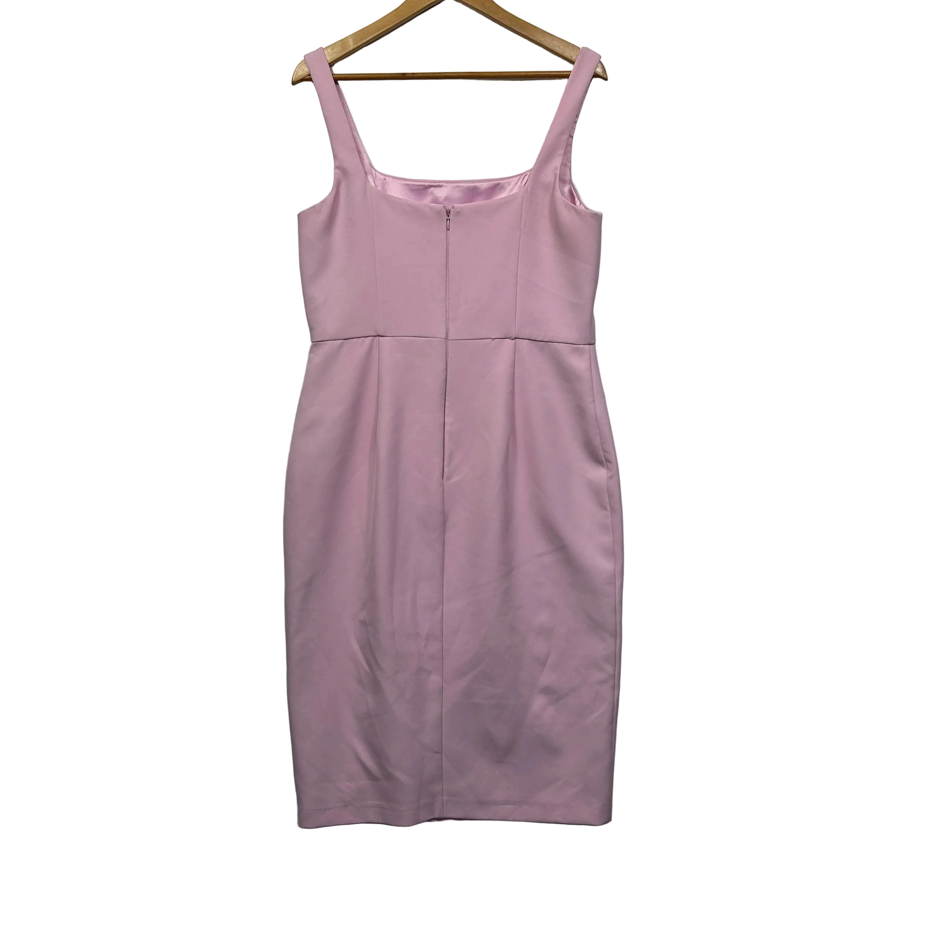 Forever New Emily Square Neck Pink Midi Dress - Size 14 - Image 2