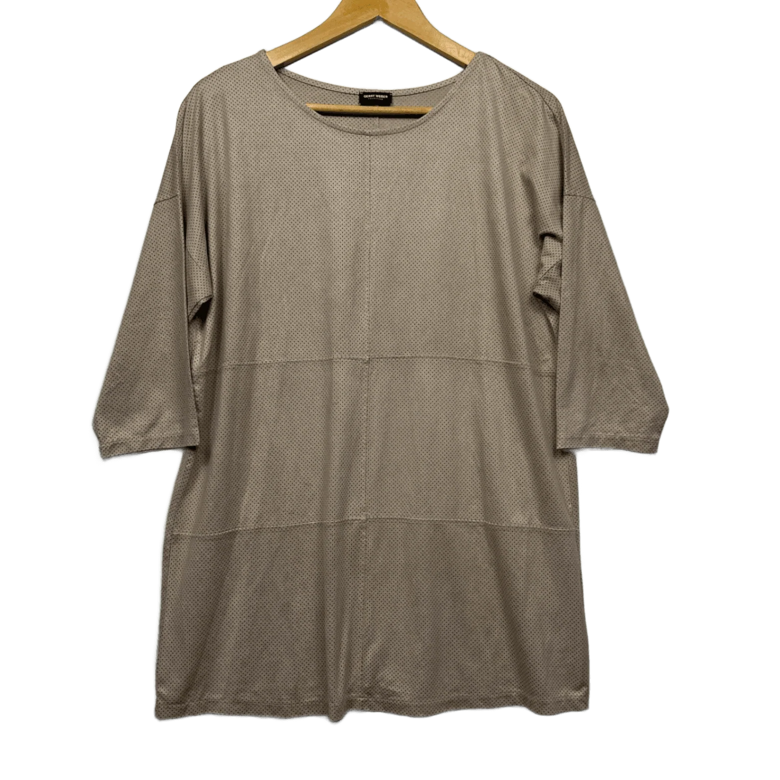Gerry Weber Top Size 14 Beige Short Sleeve