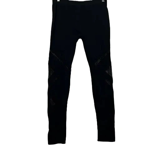 Girl Xpress Black Mesh Panel Leggings - Size L