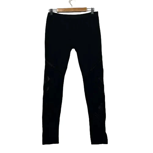 Girl Xpress Black Mesh Panel Leggings - Size L - Image 2