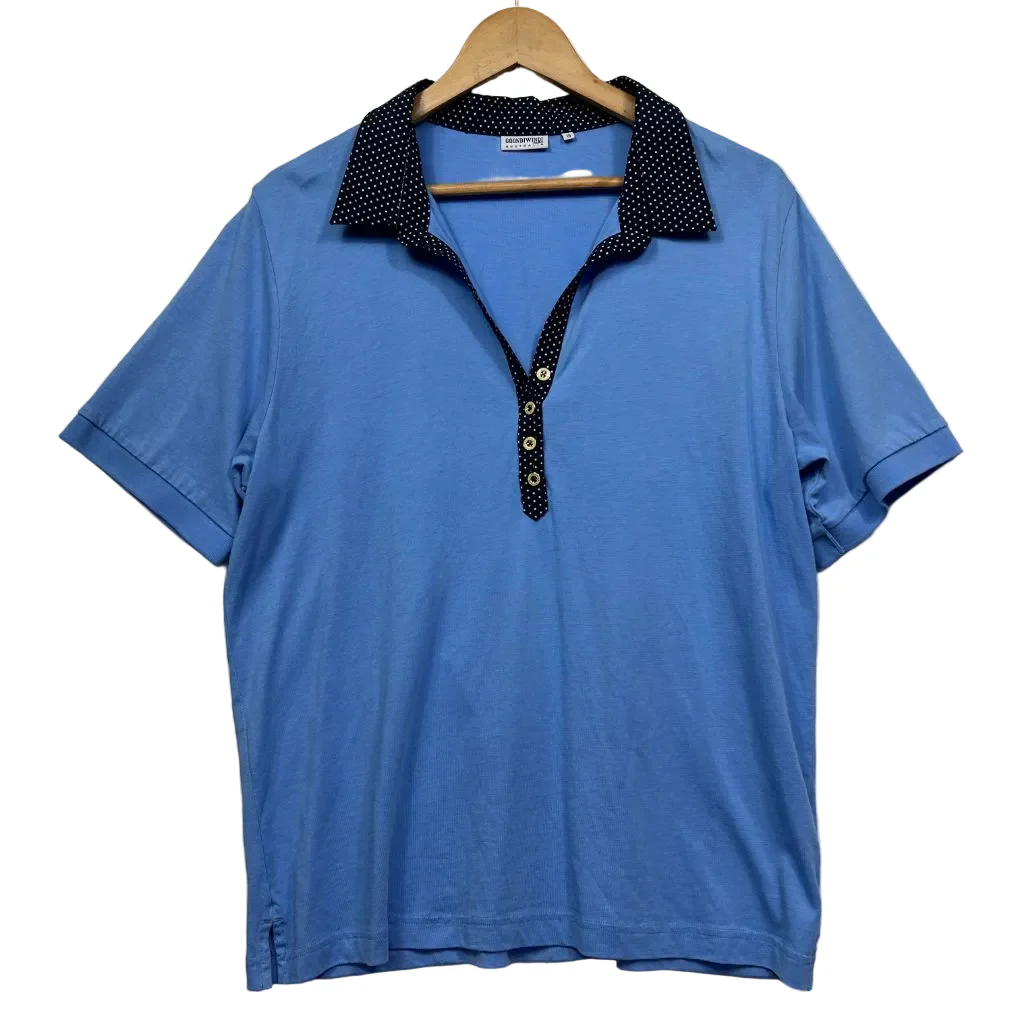 Goondiwindi Australia Blue Cotton Polo Top - Size 18