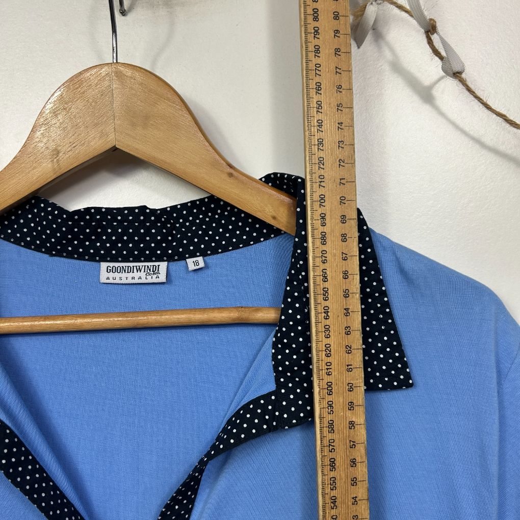 Goondiwindi Australia Blue Cotton Polo Top - Size 18 - Image 6