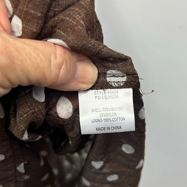 Gordon Smith Chocolate Polka Dot Dress - Size 12 - Image 4