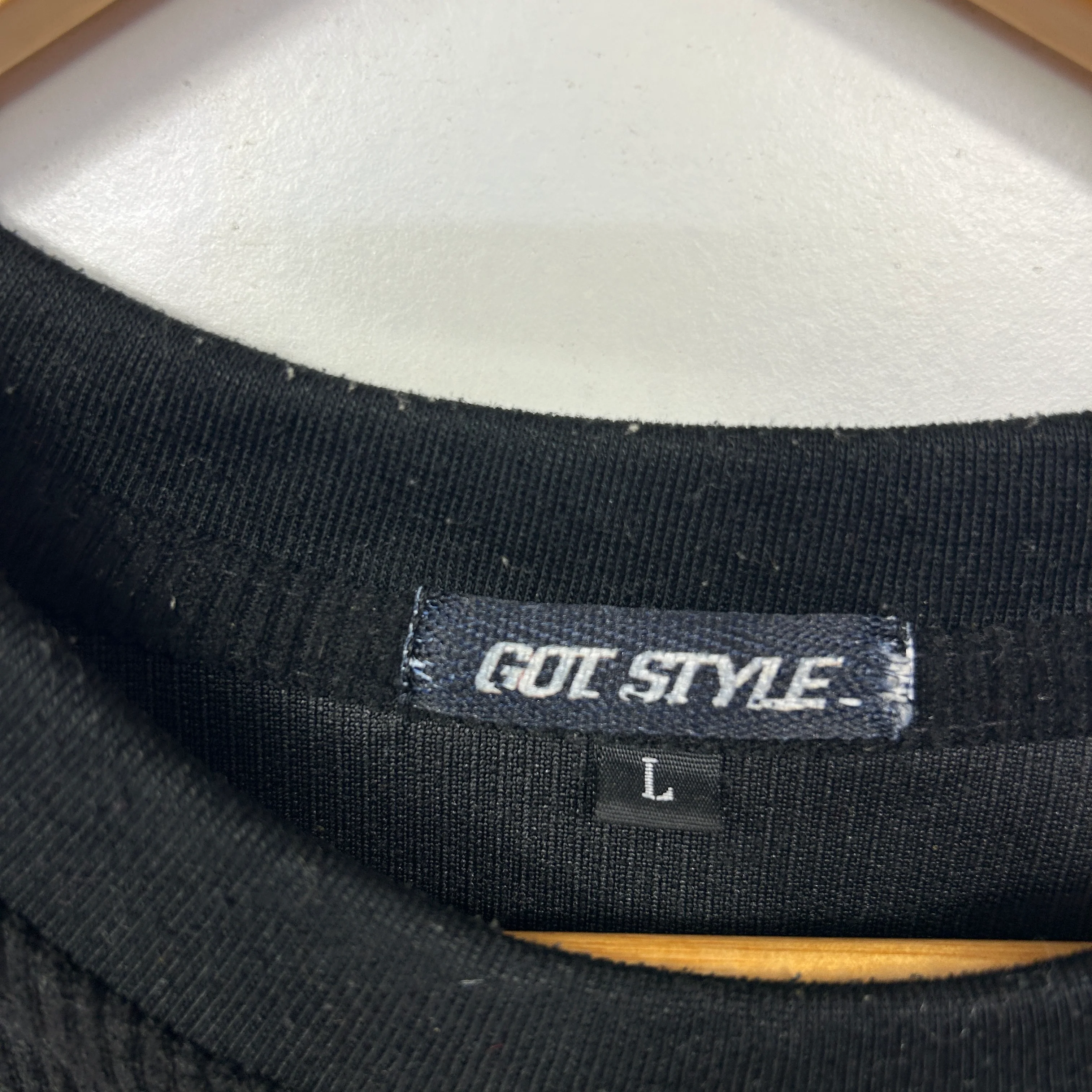 Got Style Black Ribbed Textured Top - Size L - Image 2