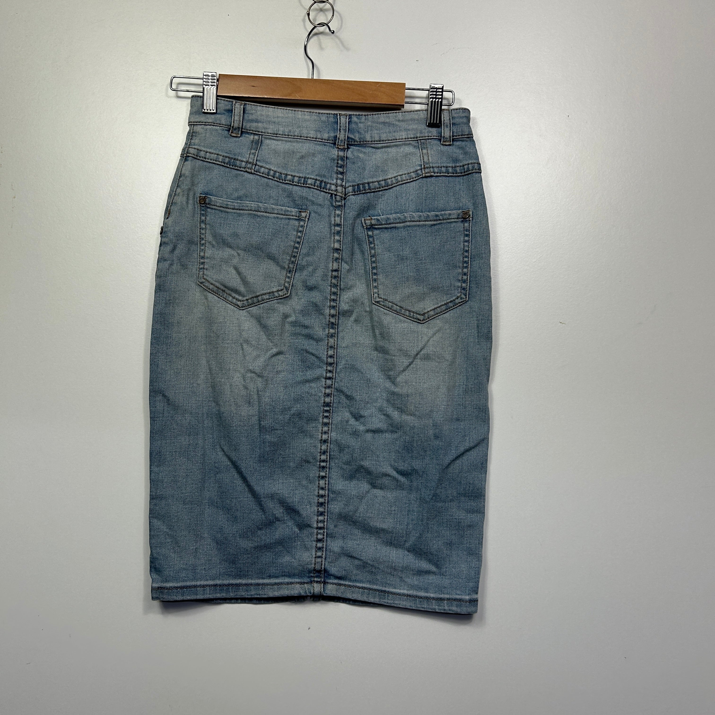 Forever New Grey Denim Skirt - Size 14 - Image 2