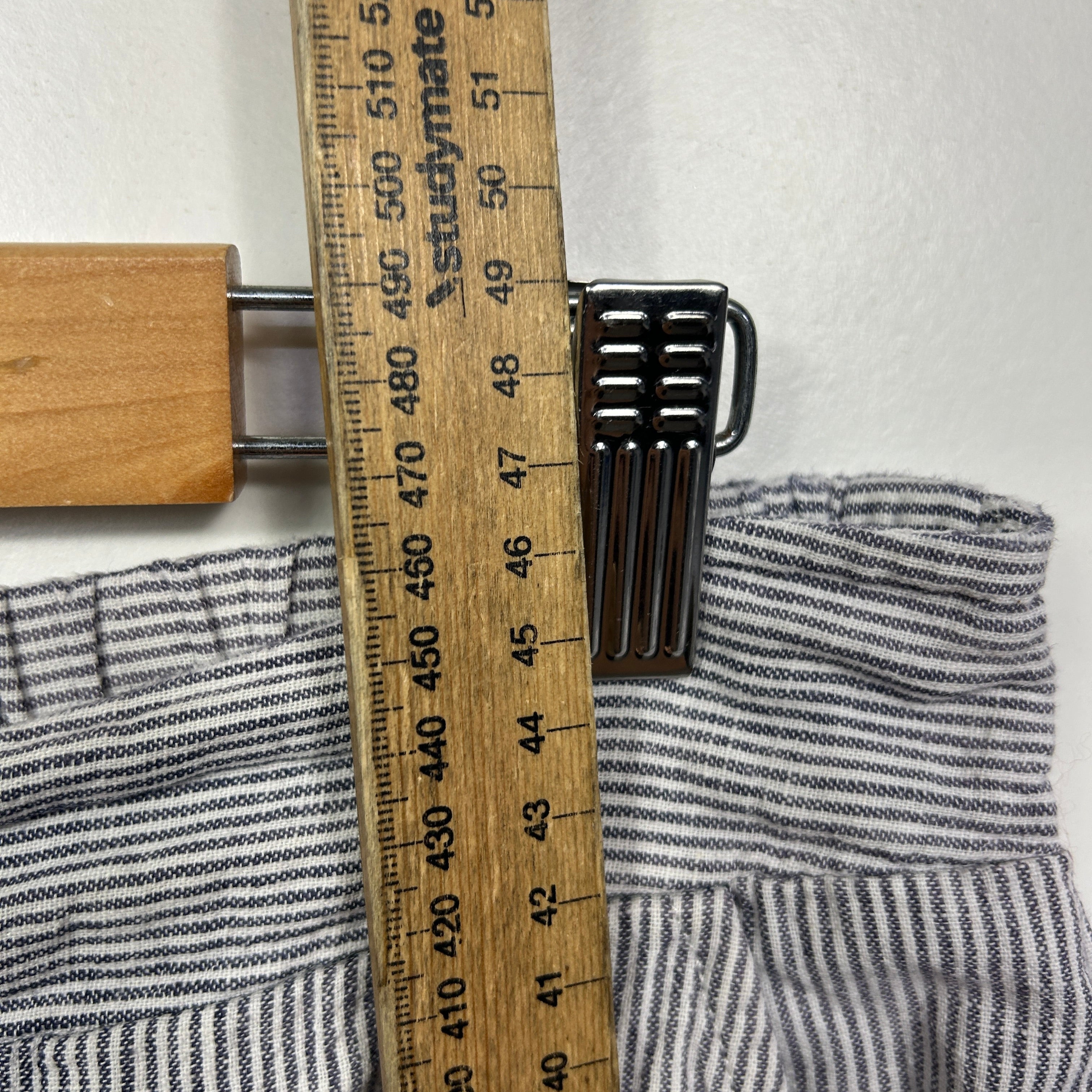 Grey Striped Shorts - Size Approx 14-16 - Image 4