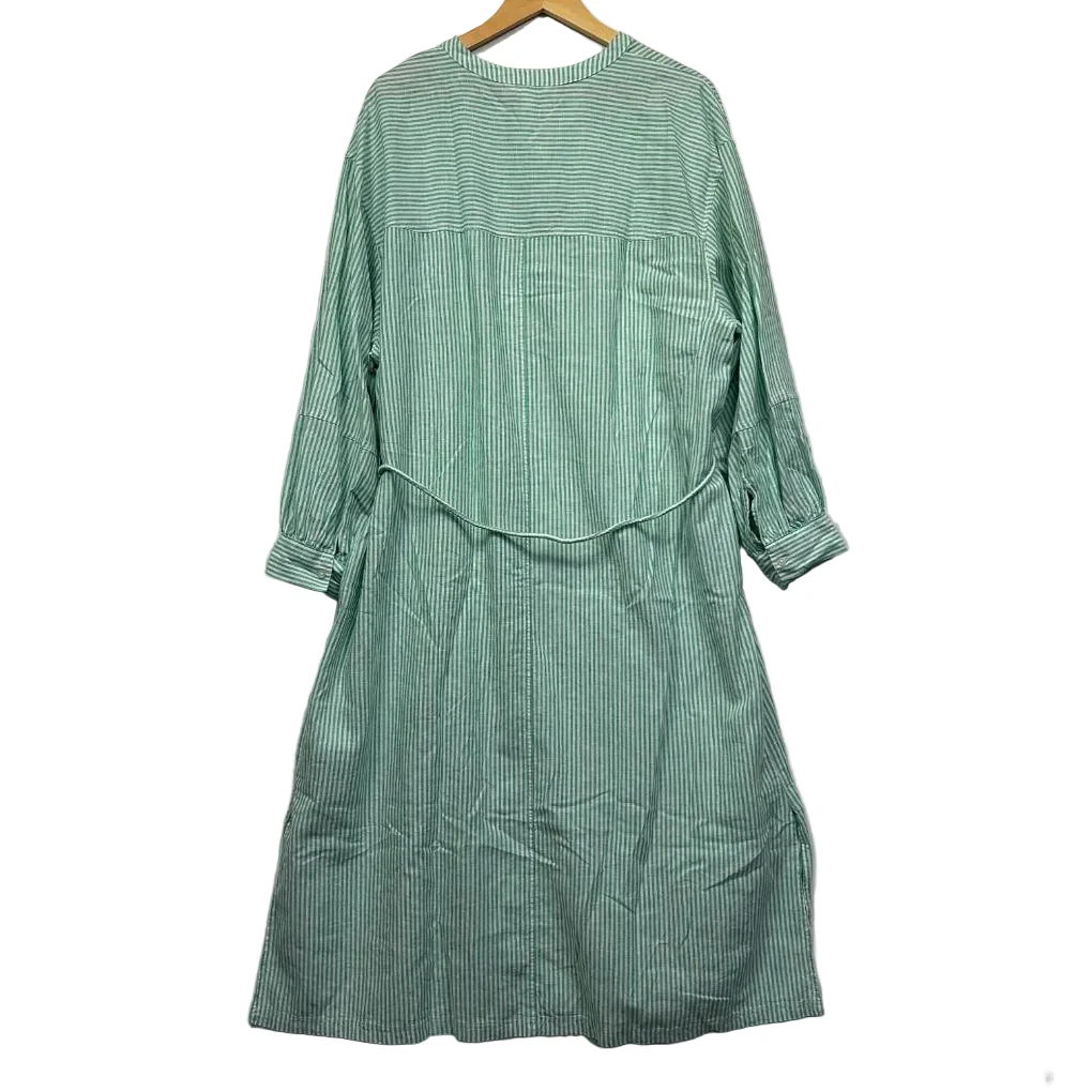 H&M Green Linen Shirt Dress - Size XL - Image 4