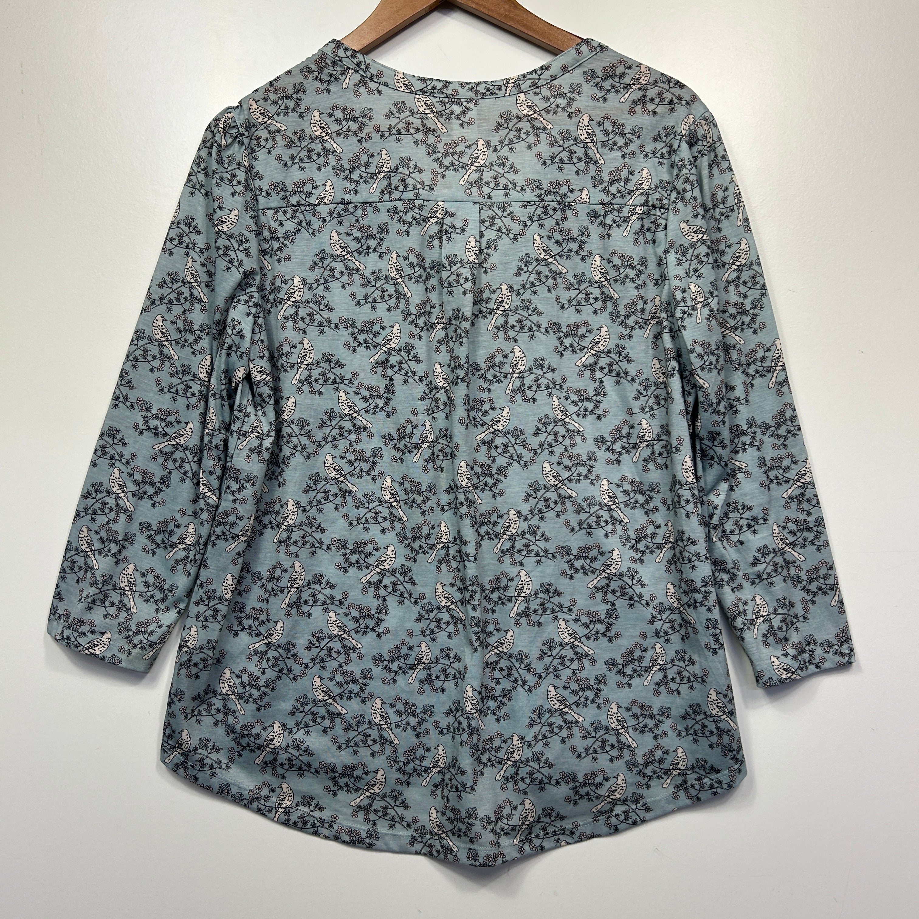 H&M Bird Print Top - Size L - Image 4