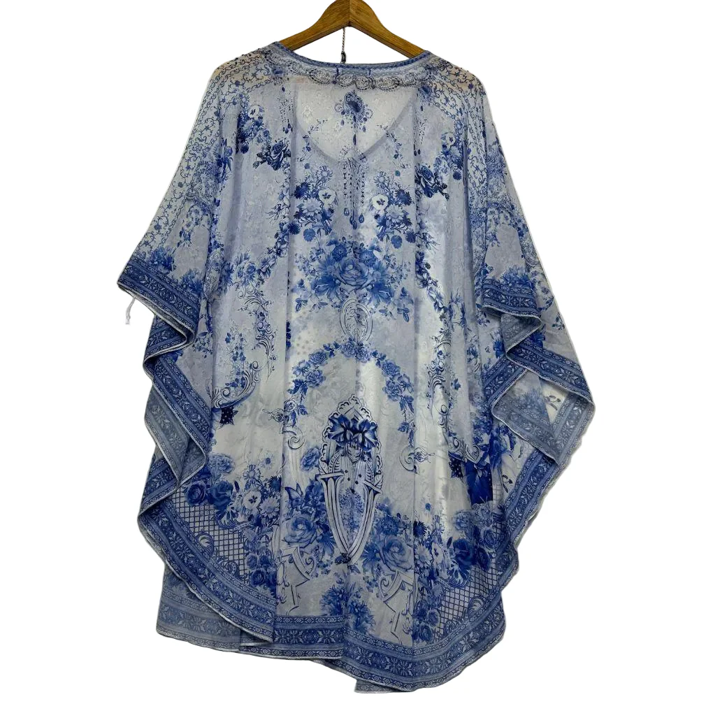 Hourglass Blue Paisley Sheer Kaftan Top - Size 20 - Image 5