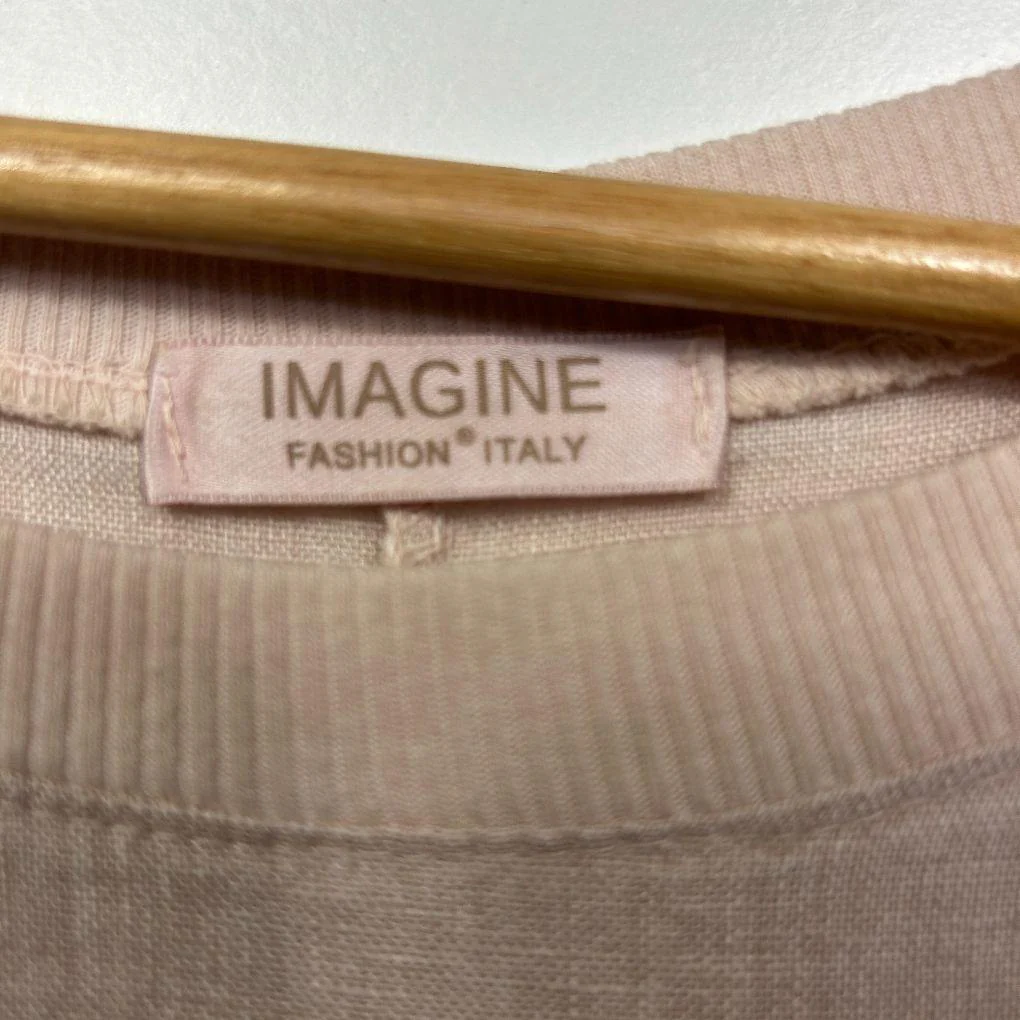 Imagine Pink Linen Dress - One Size - Image 2
