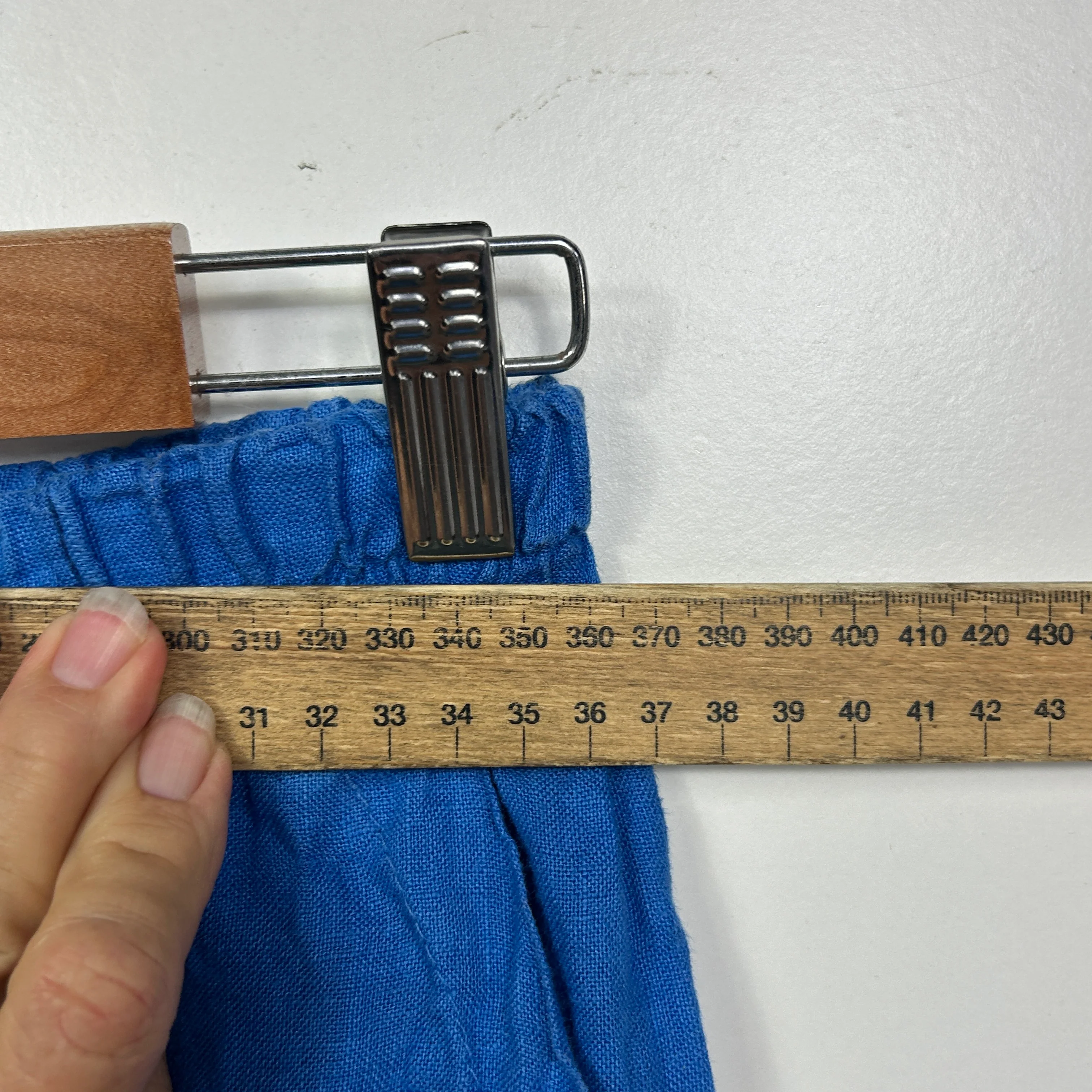 Italian Blue Linen Pants -  Size 12/14 - Image 5