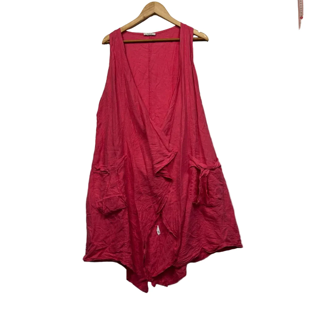 Linen Pink Open Front Top  - One Size