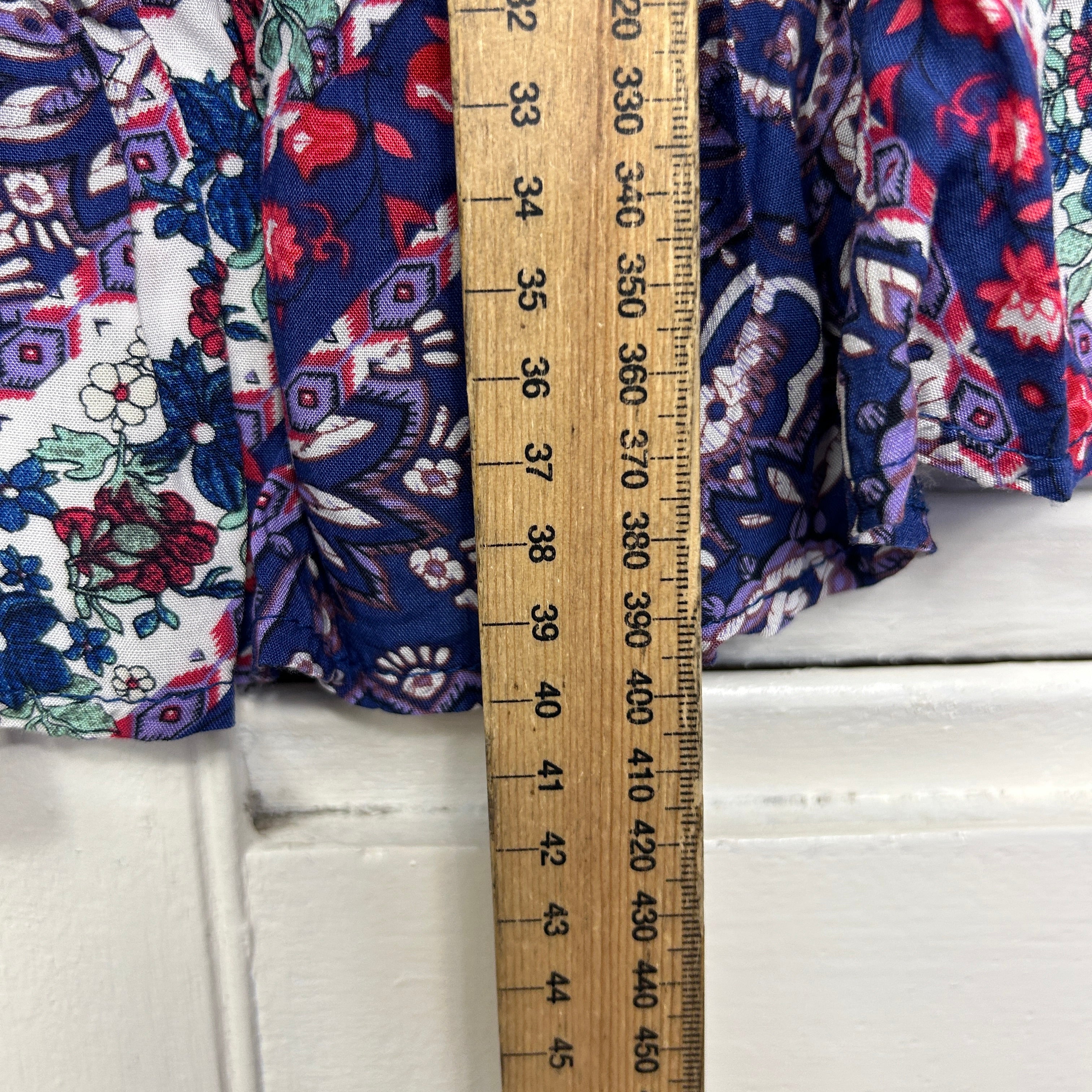 Jaase Mini Skirt Size 14 Large Multicoloured Floral Crochet Trim - Image 7