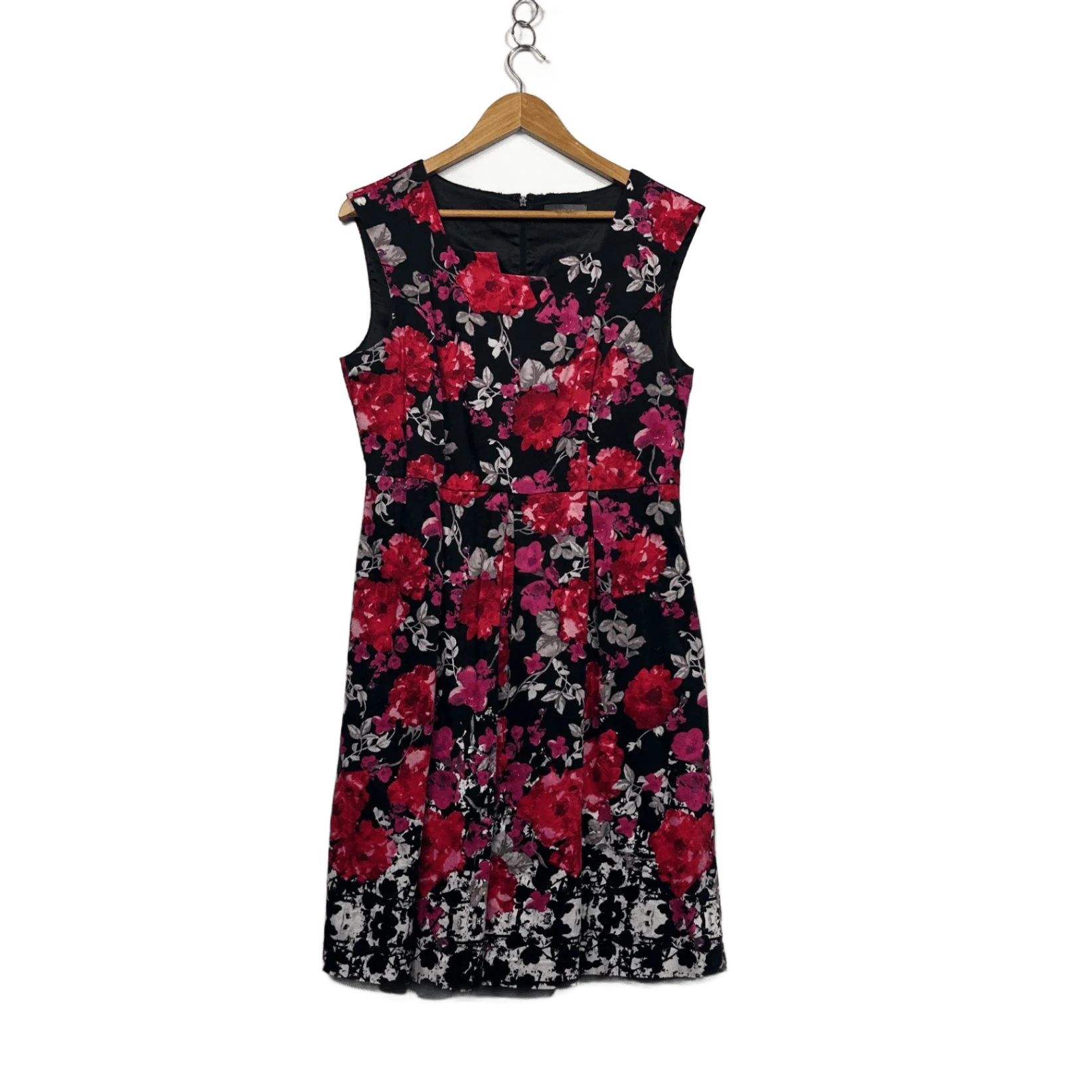 Jacqui E Sleeveless Floral Dress Size 14