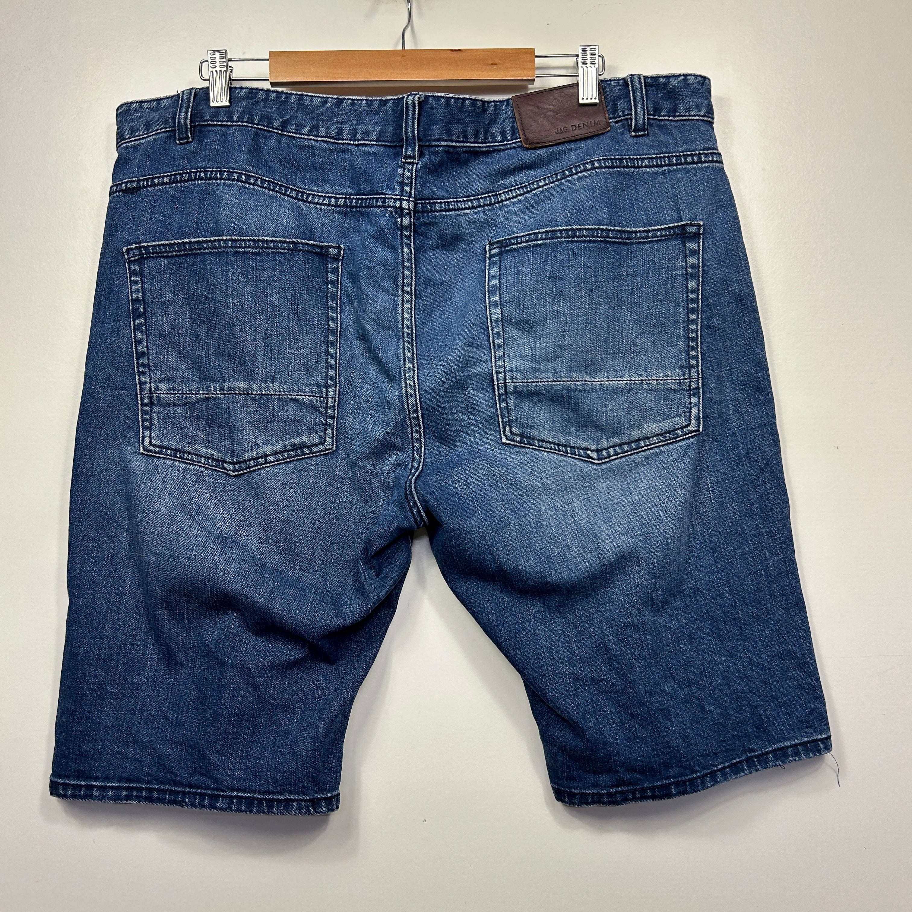 JAG Blue Cotton Denim Shorts - Size 40 - Image 4
