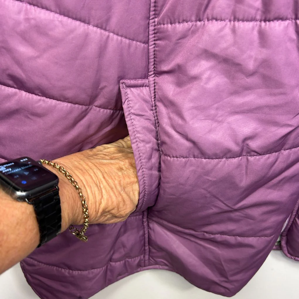 Janina Purple Puffer Vest - Size 22 - Image 3
