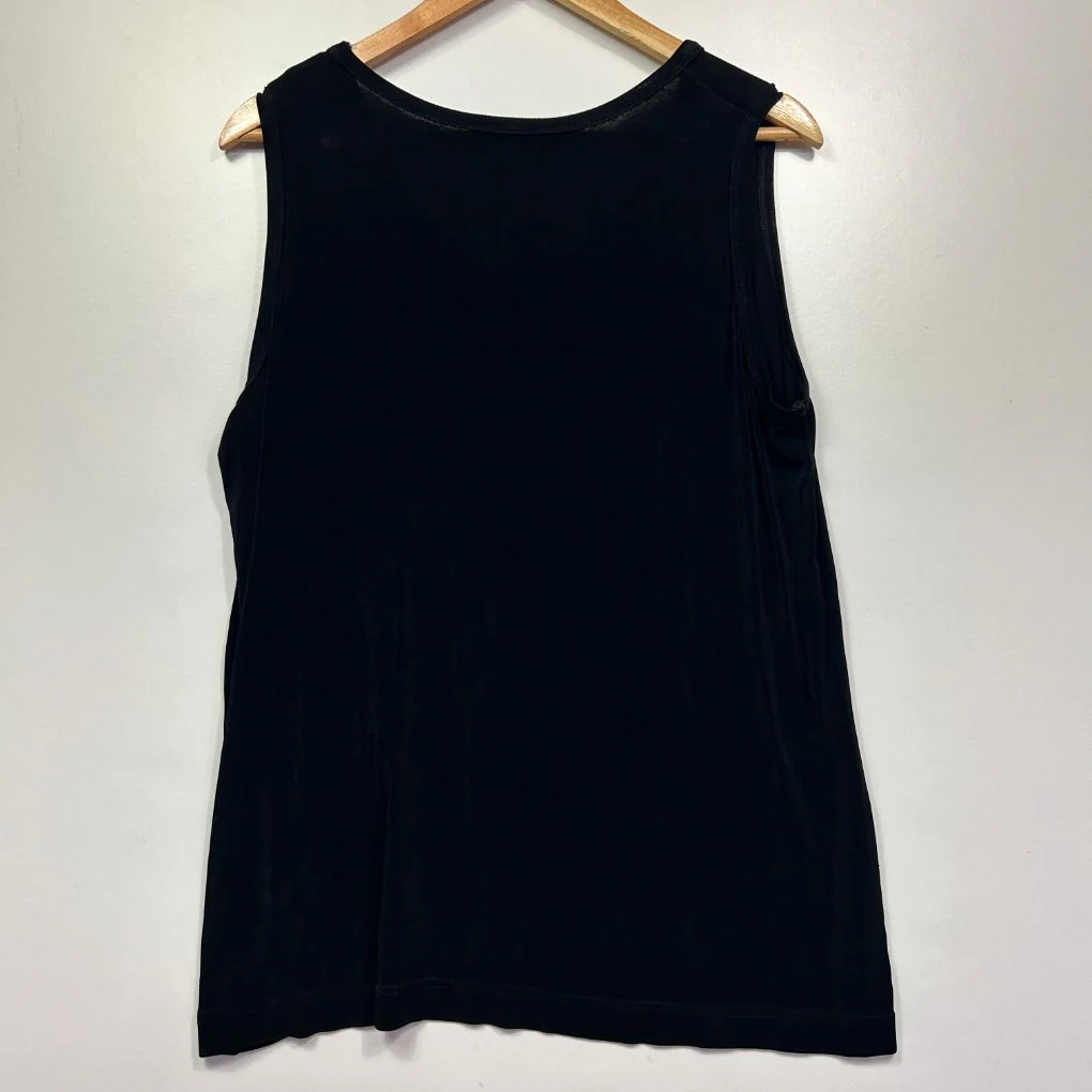 Vintage Liz Davenport Black Sleeveless Top - Size XL - Image 3