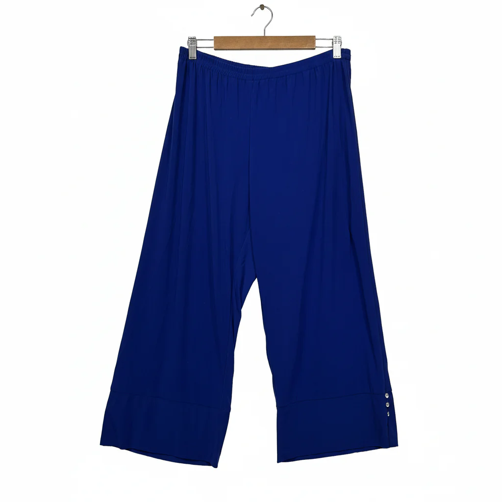 JK Fashion Royal Blue Wide Leg Pants - Size L