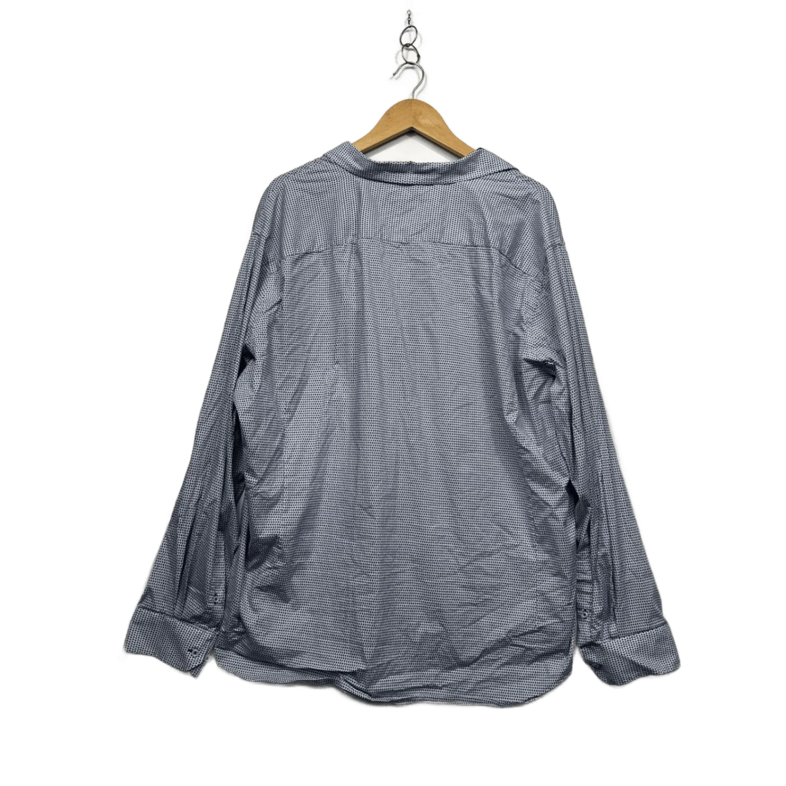 Johnny Bigg Tarocash Blue Geometric Pattern Long Sleeve Shirt Size 4XL - Image 2