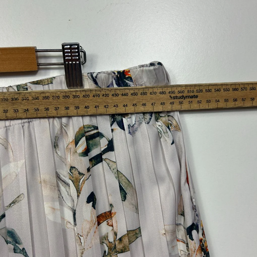 Jump Multicoloured Floral Pleated Skirt - Size 16 - Image 5