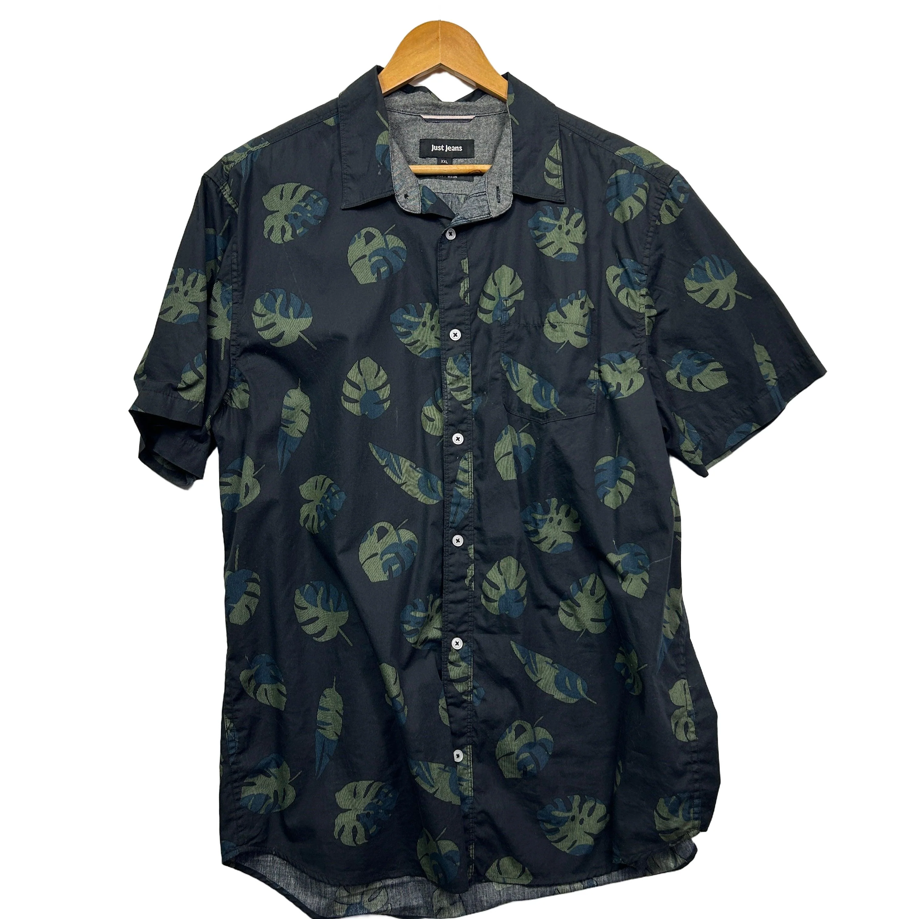 Just Jeans Black Cotton Shirt - Size XXL