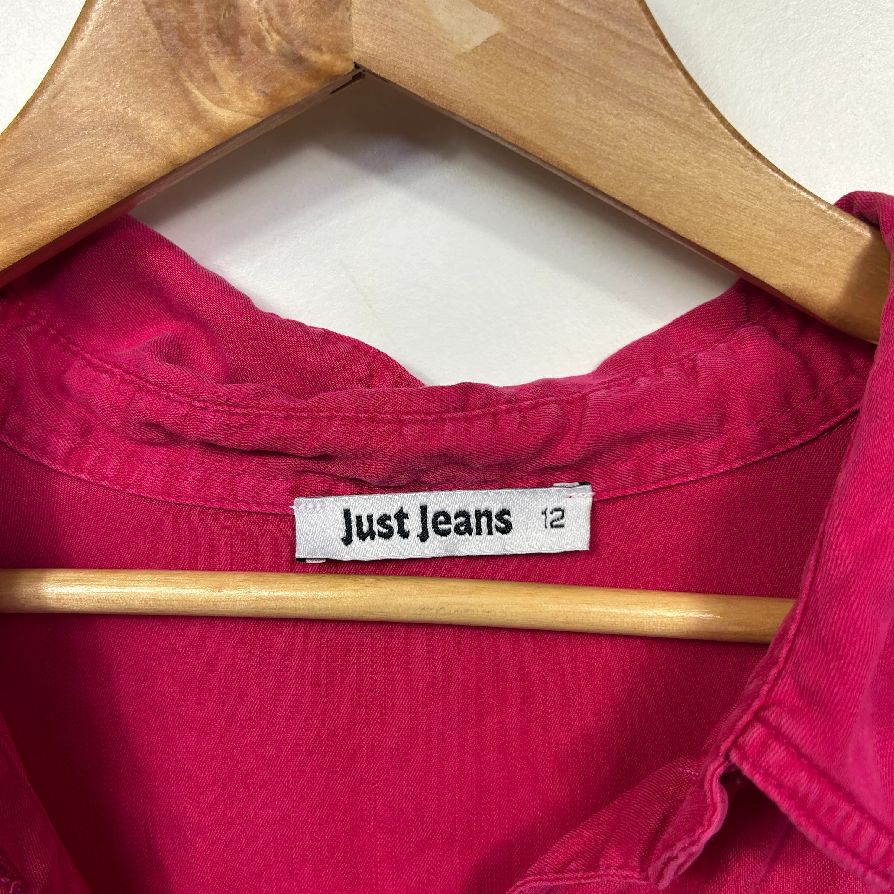 Just Jeans Pink Button Up Shirt - Size 12 - Image 3