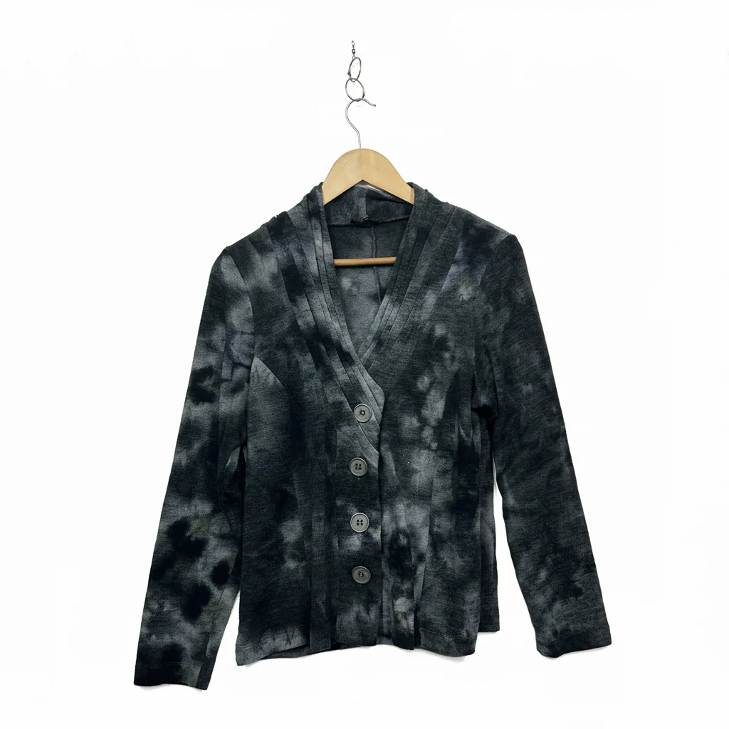 Kamiko Grey Abstract Print Top - Size 16