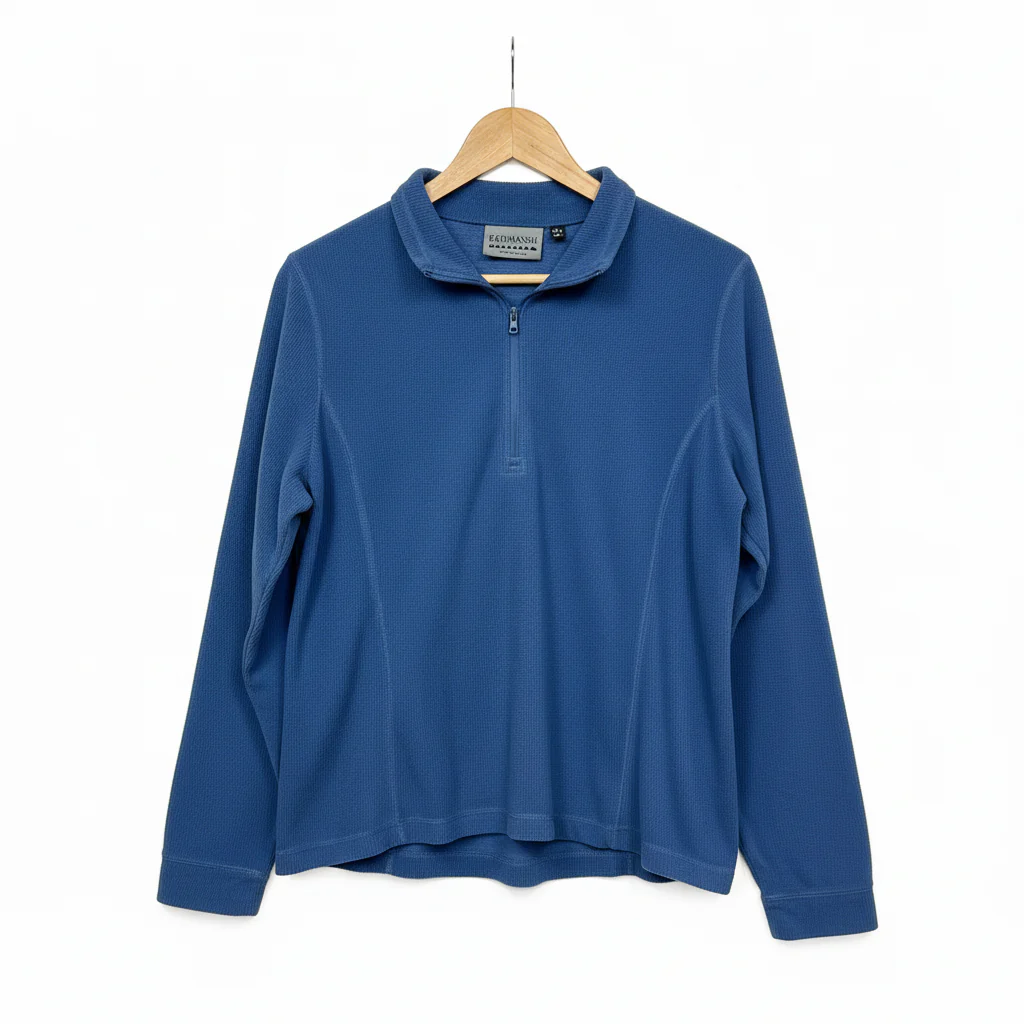 Kathmandu Blue Collared Long Sleeve Top - Size 14