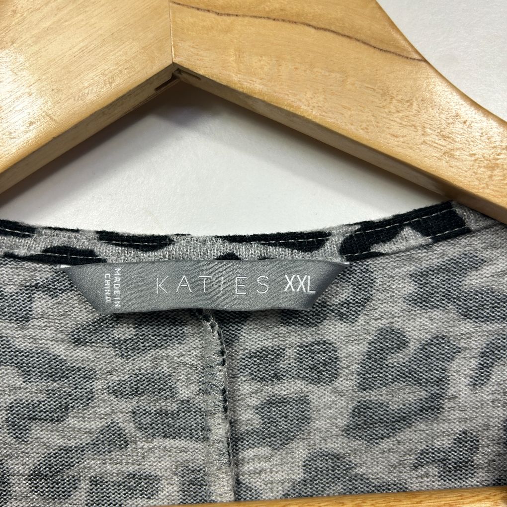 Katies Black and White Animal Print Top - Size XXL - Image 3