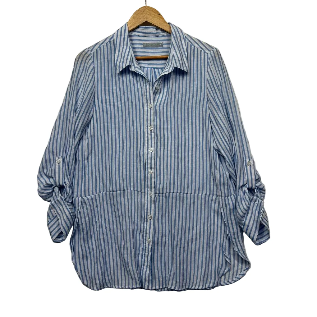 Katies Blue Striped Shirt - Size 14