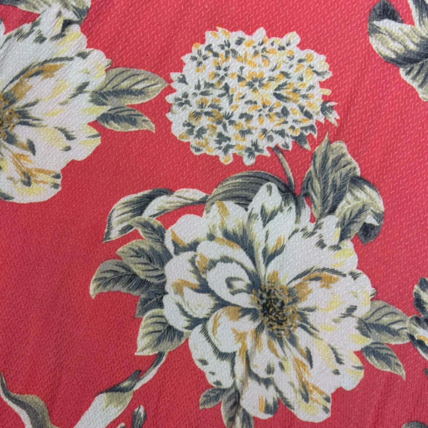 Katies Coral  Viscose Short Sleeve Knee Length Floral Dress Size 14 - Image 3
