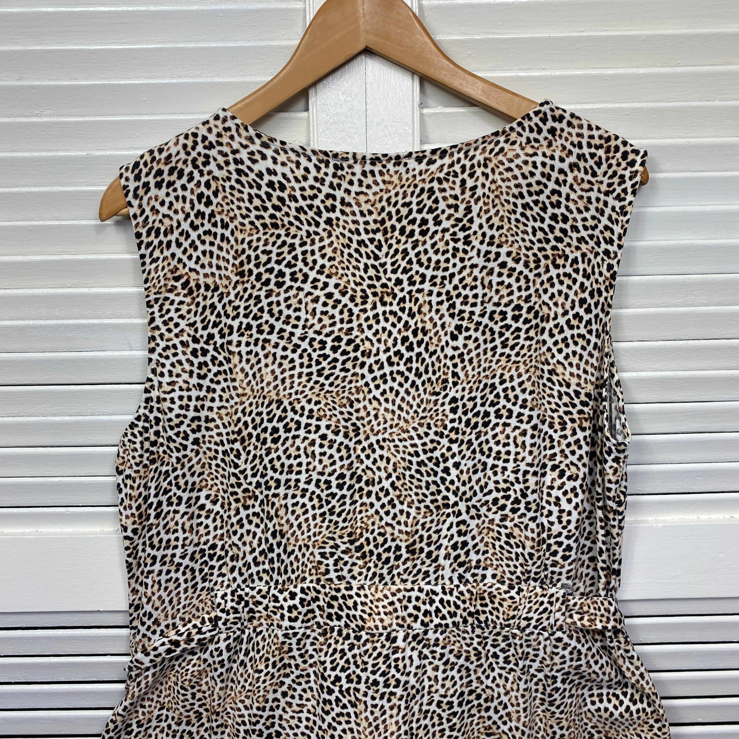 Katies Dress Size 16 Sleeveless Animal Print Linen Blend - Image 6